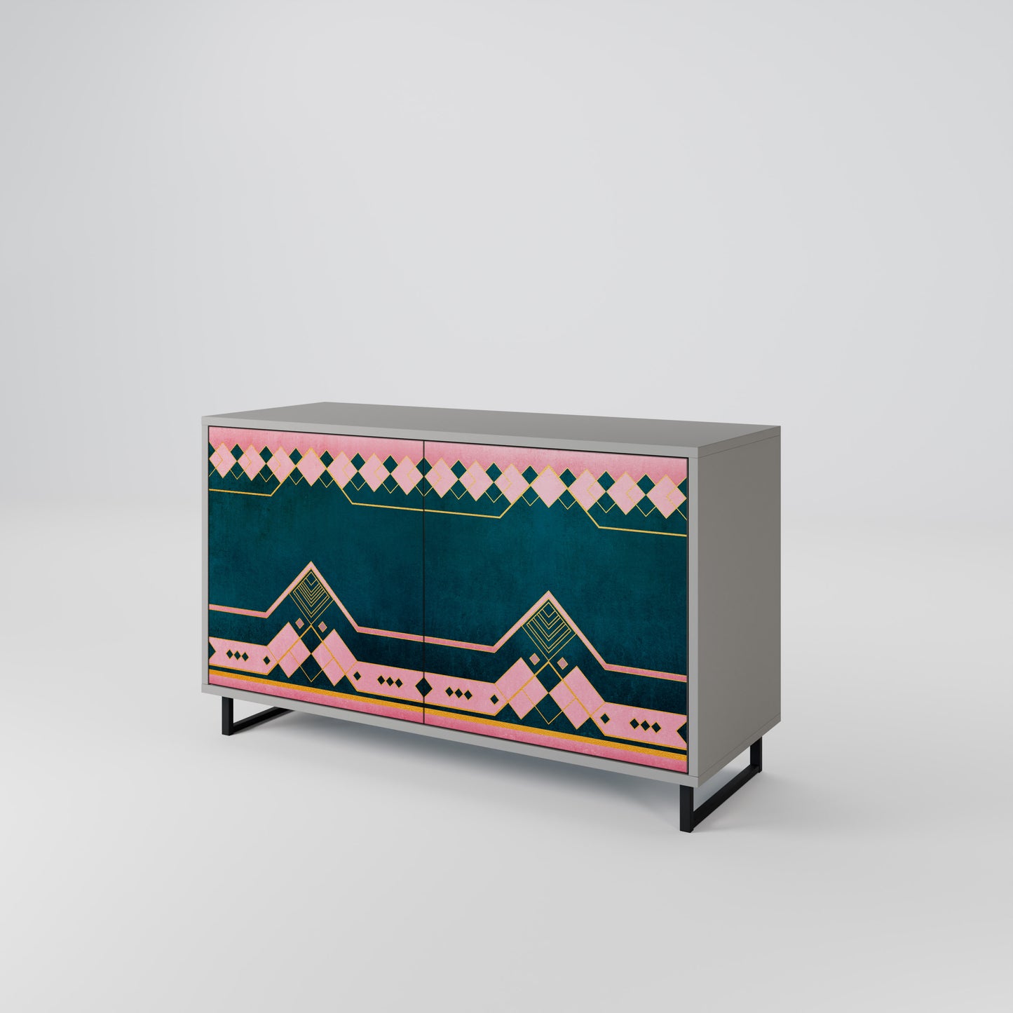 ROYAL COMPOSITION 2-Door Sideboard in Grey Finish