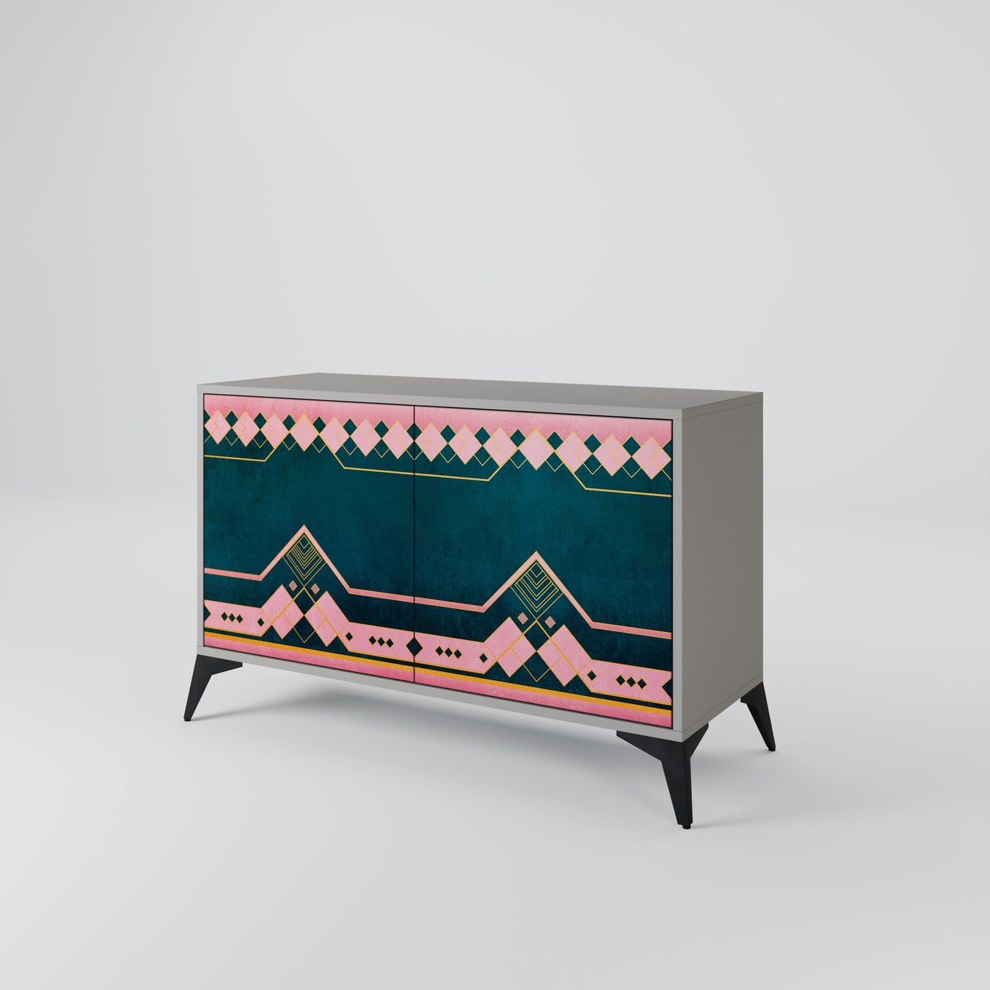 ROYAL COMPOSITION 2-Door Sideboard in Grey Finish