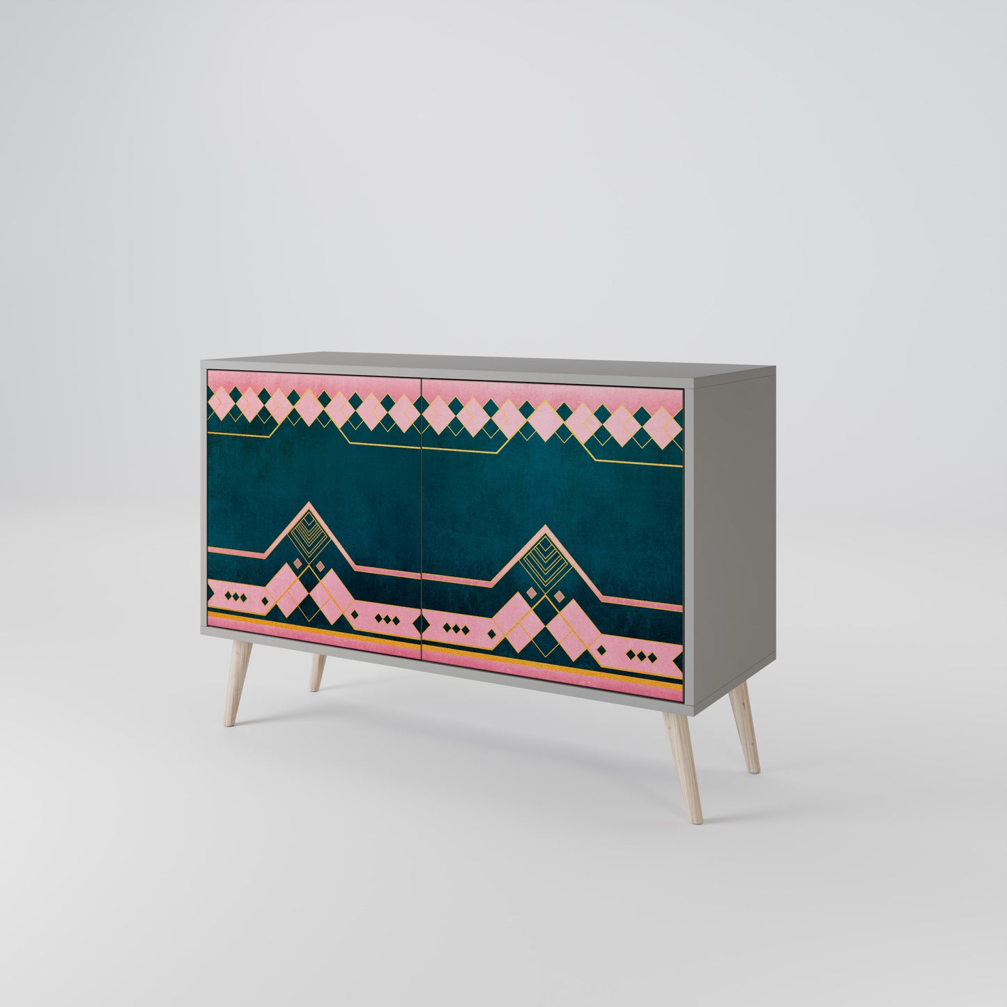 ROYAL COMPOSITION 2-Door Sideboard in Grey Finish