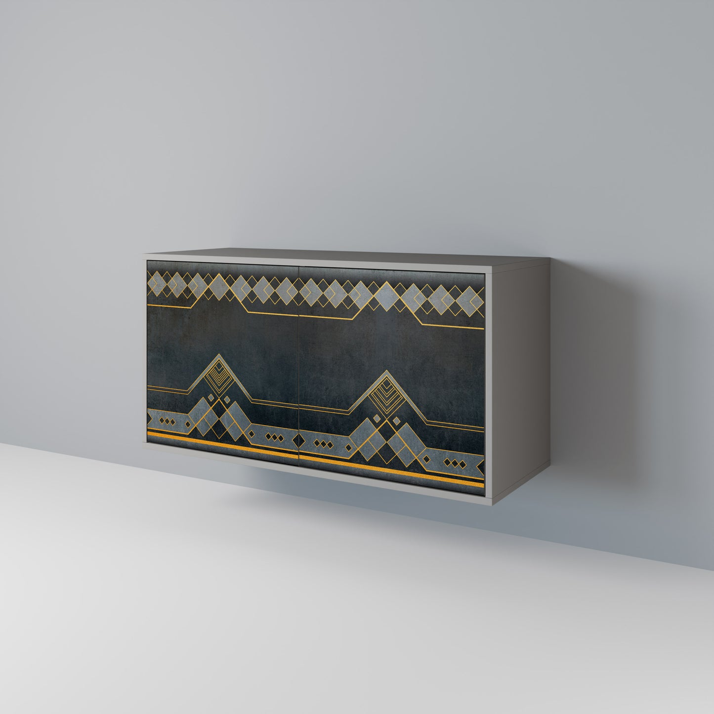 ROYAL ORDINARINESS 2-Door Sideboard in Grey Finish