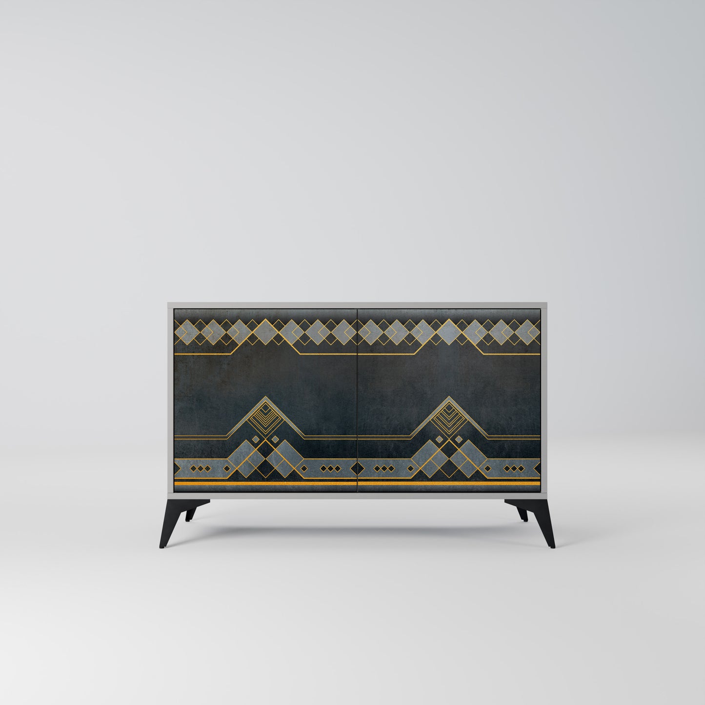 ROYAL ORDINARINESS 2-Door Sideboard in Grey Finish