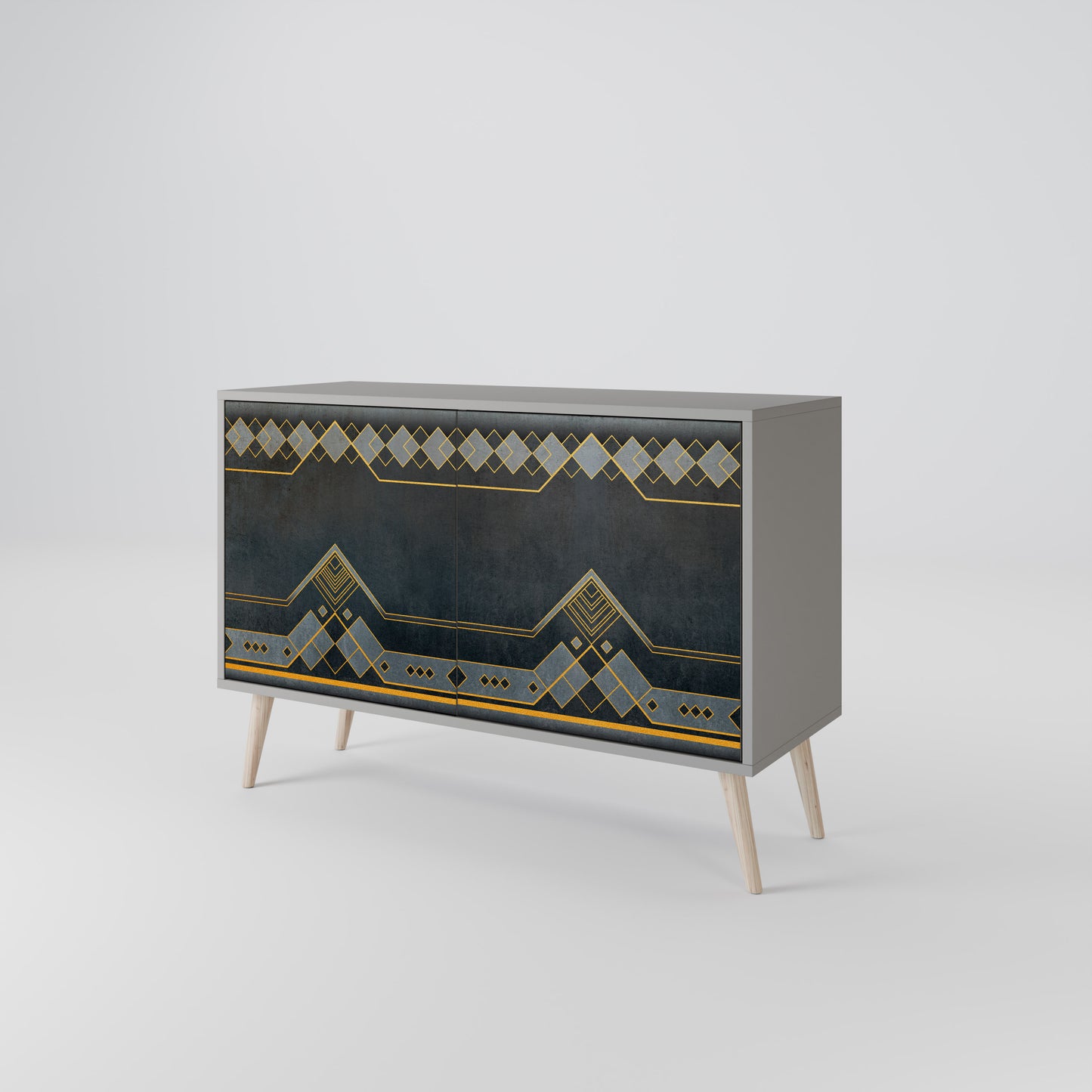 ROYAL ORDINARINESS 2-Door Sideboard in Grey Finish
