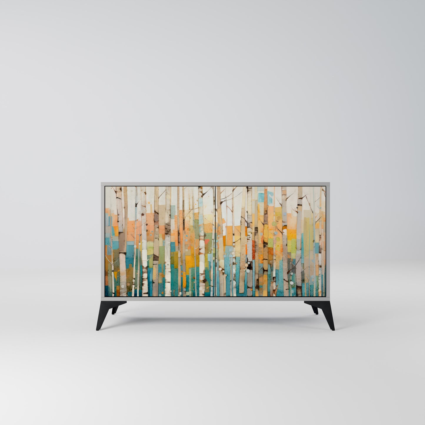 BIRCH KALEIDOSCOPE 2-Door Sideboard in Grey Finish