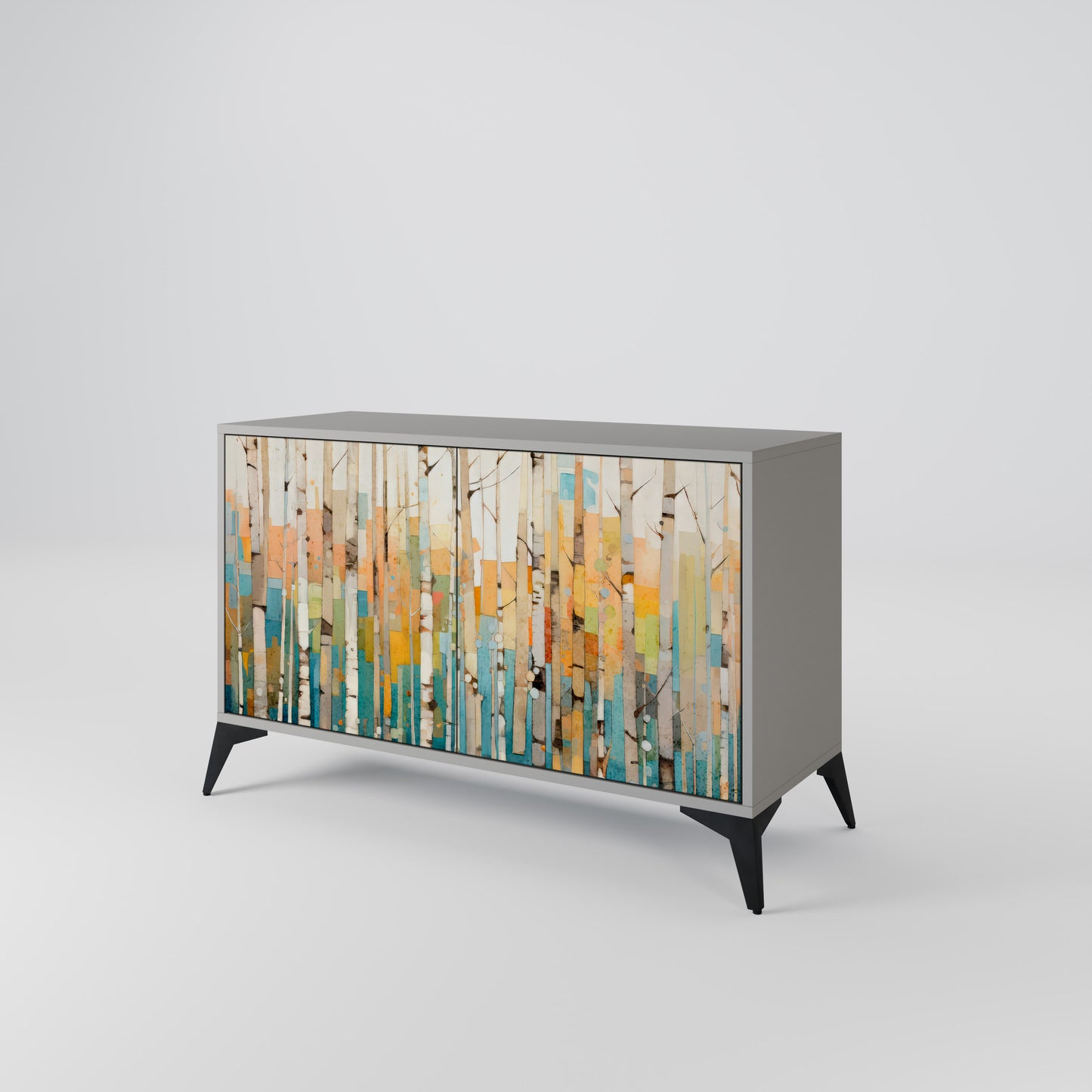 BIRCH KALEIDOSCOPE 2-Door Sideboard in Grey Finish