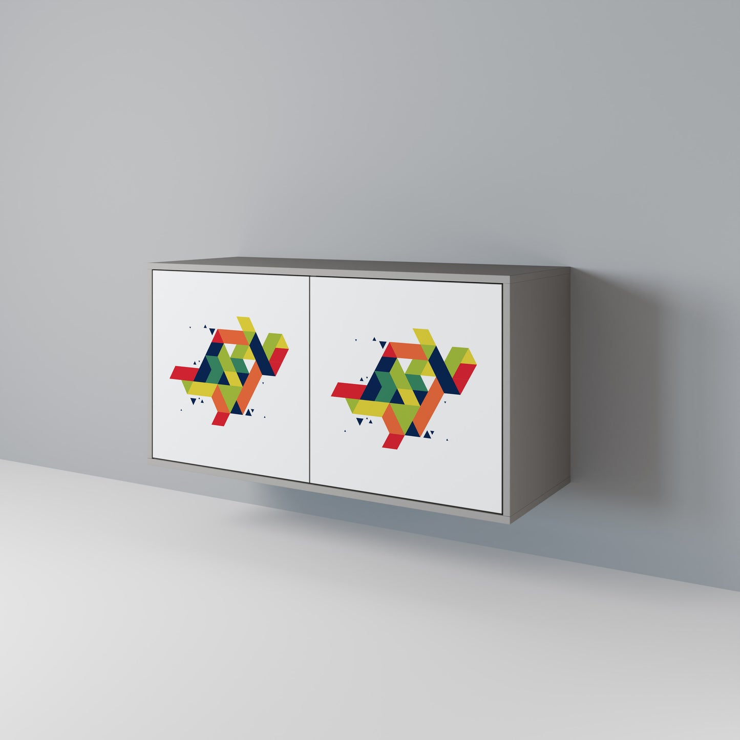 FUTURE SIGN 2-Door Sideboard in Grey Finish