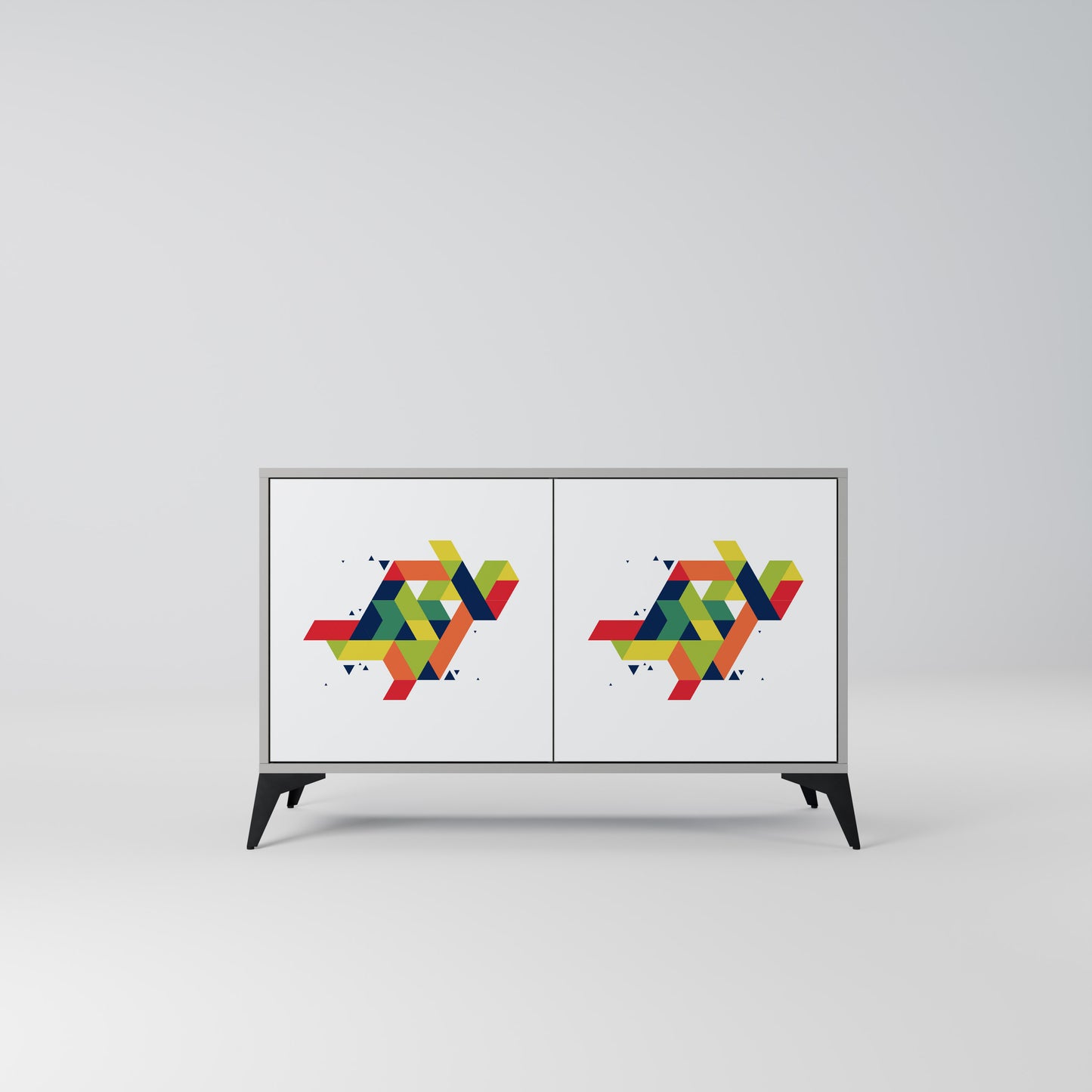 FUTURE SIGN 2-Door Sideboard in Grey Finish