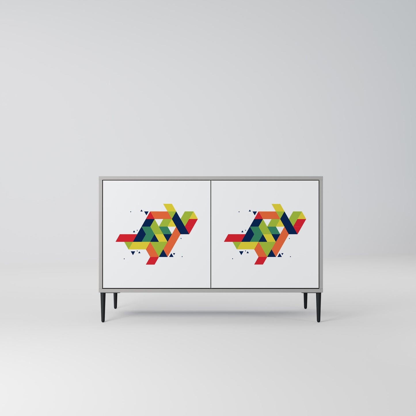 FUTURE SIGN 2-Door Sideboard in Grey Finish