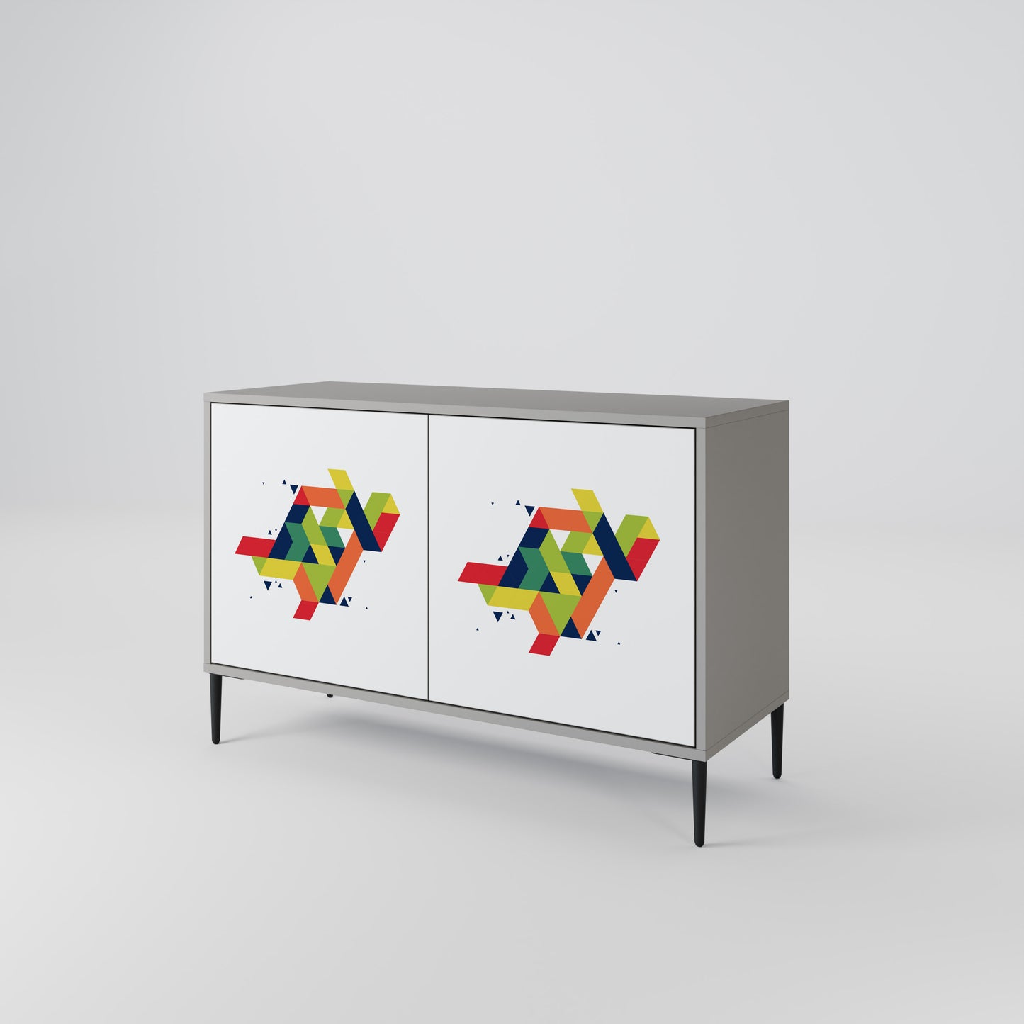 FUTURE SIGN 2-Door Sideboard in Grey Finish