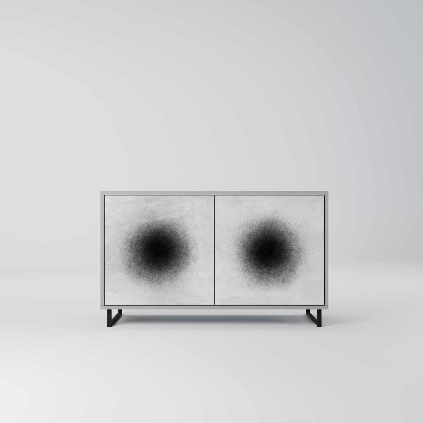 BLACK HOLE 2-Door Sideboard in Grey Finish