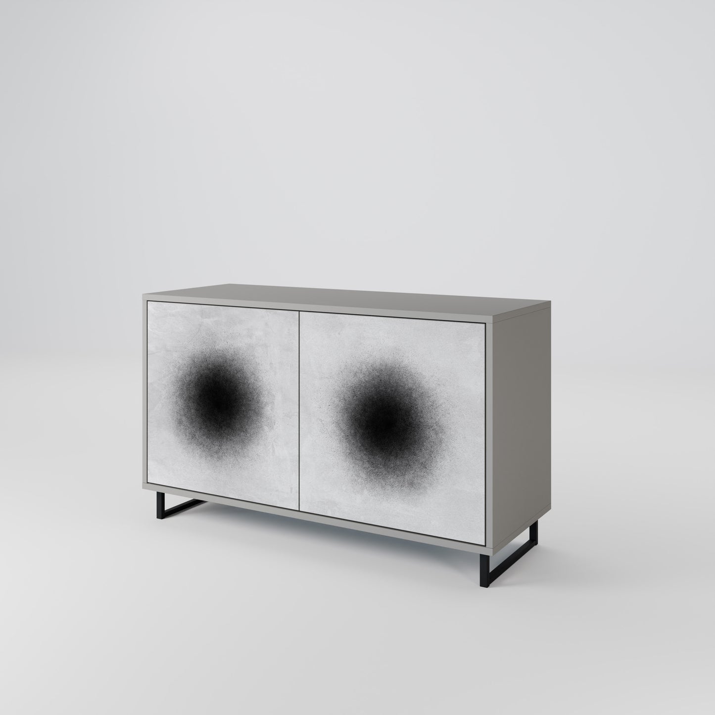 BLACK HOLE 2-Door Sideboard in Grey Finish