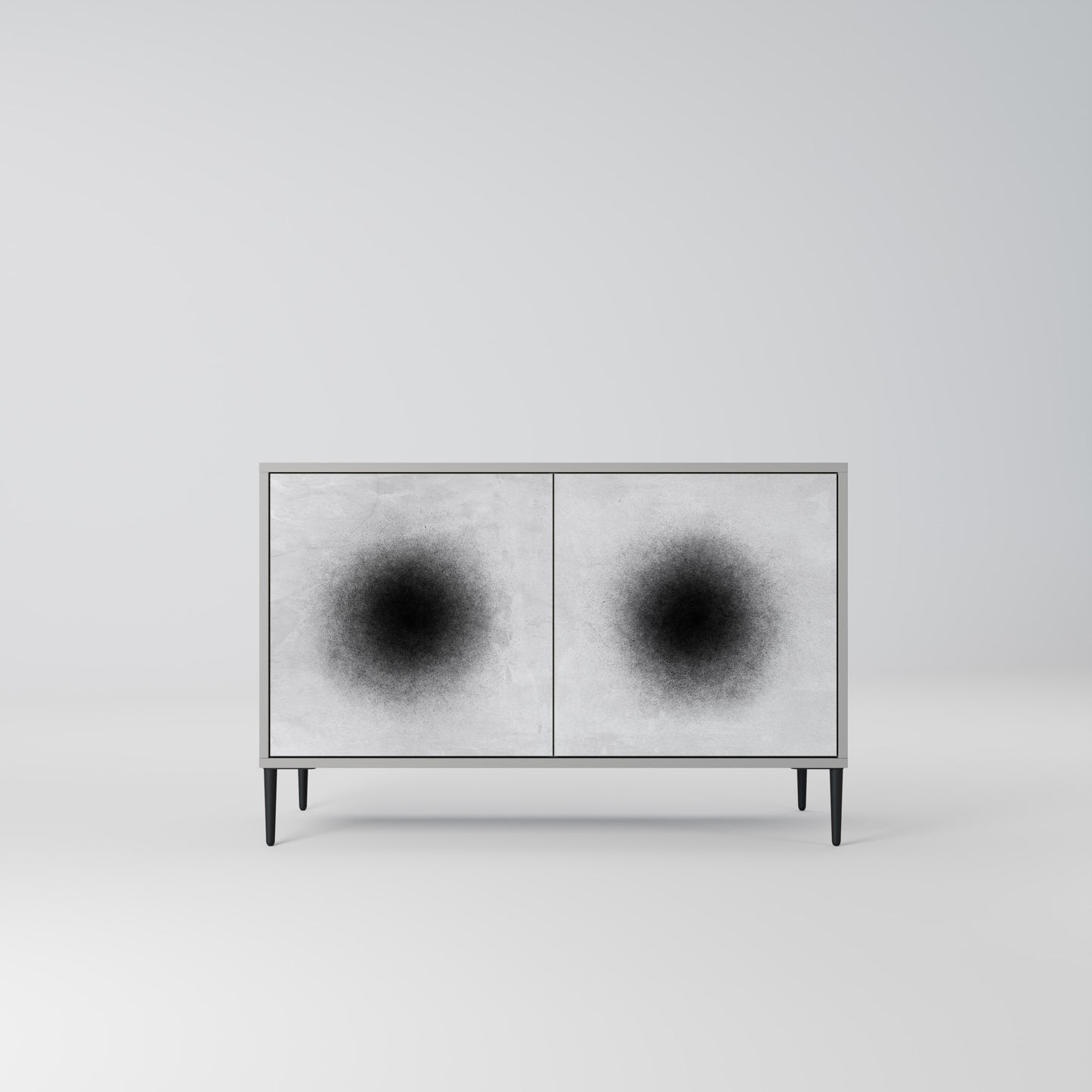 BLACK HOLE 2-Door Sideboard in Grey Finish