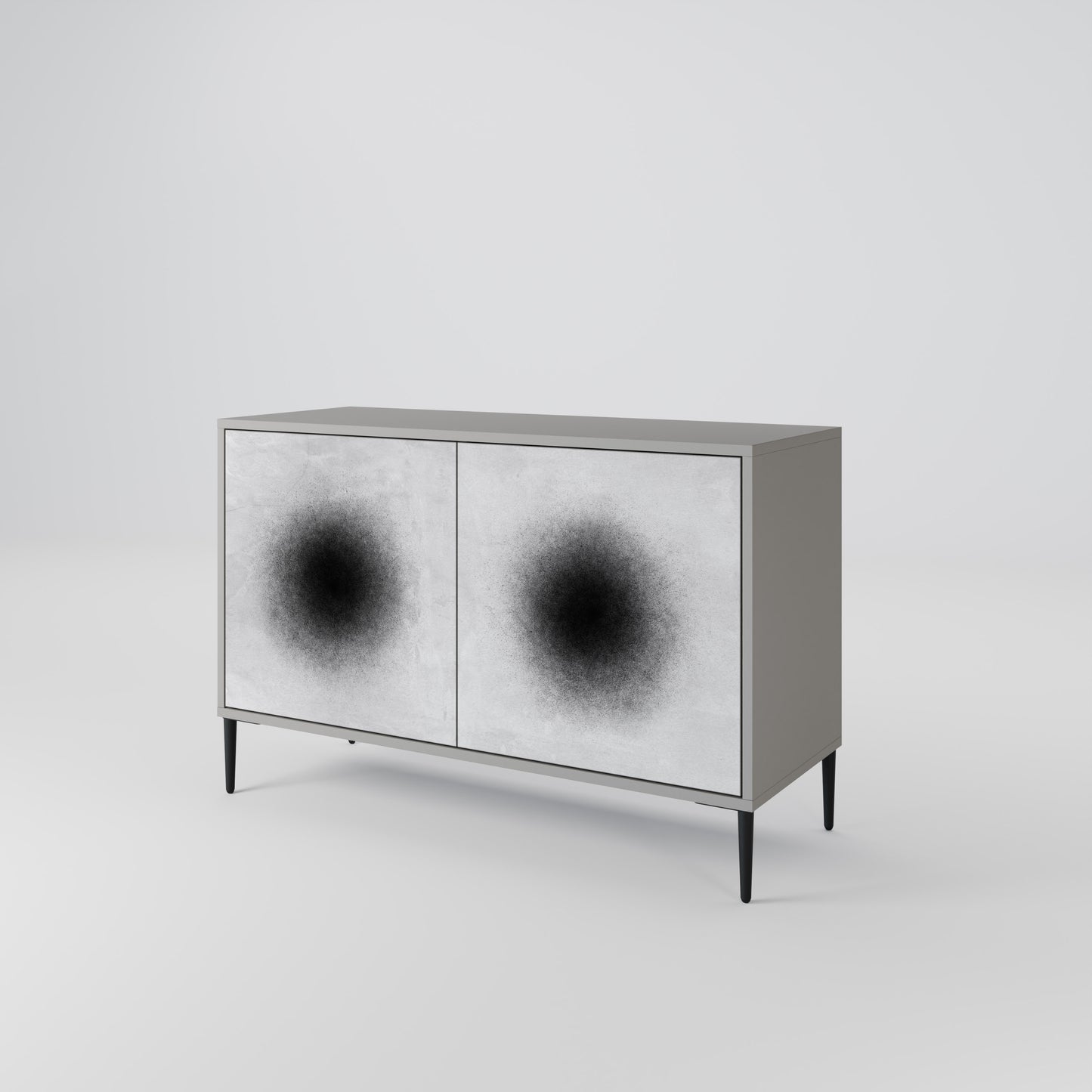 BLACK HOLE 2-Door Sideboard in Grey Finish