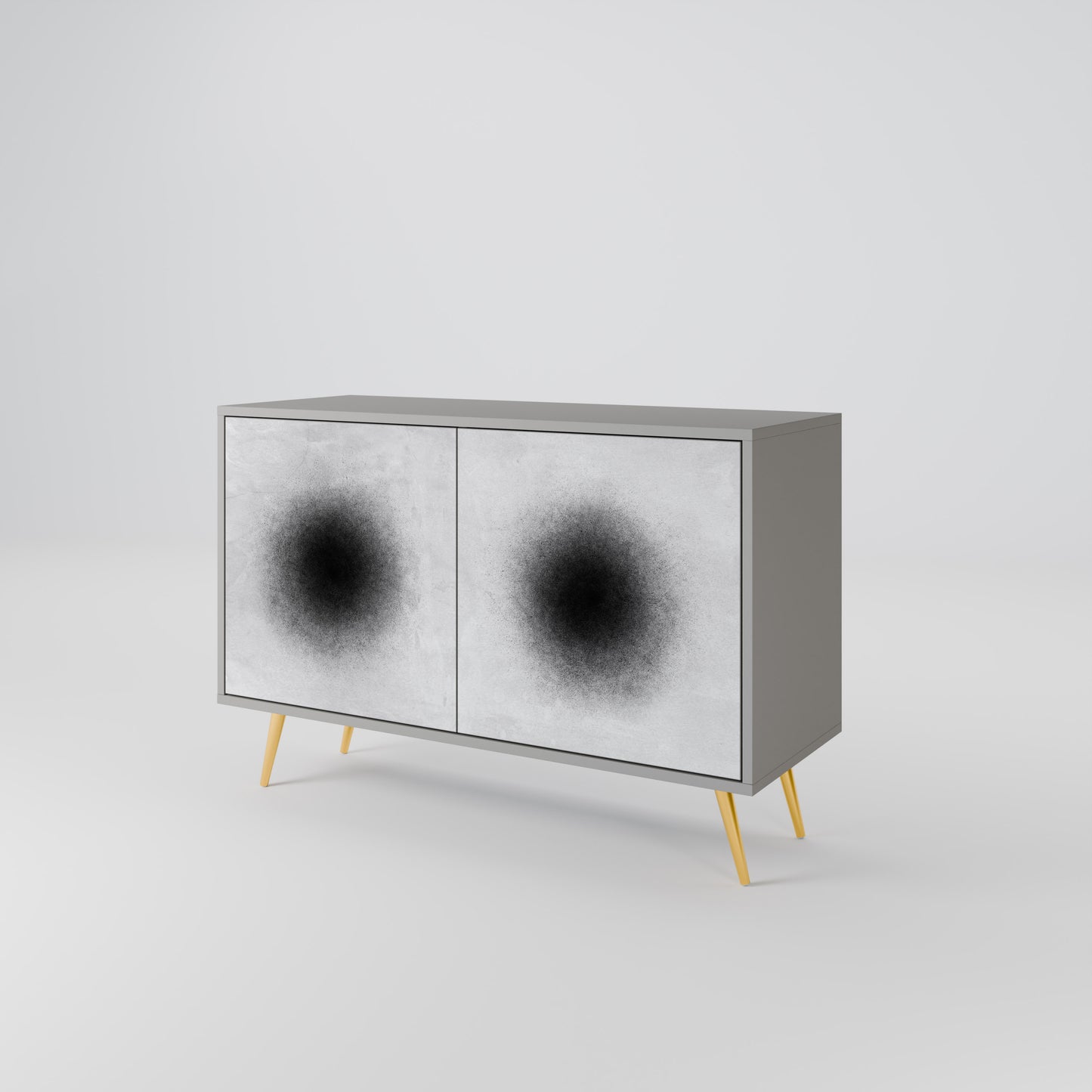 BLACK HOLE 2-Door Sideboard in Grey Finish