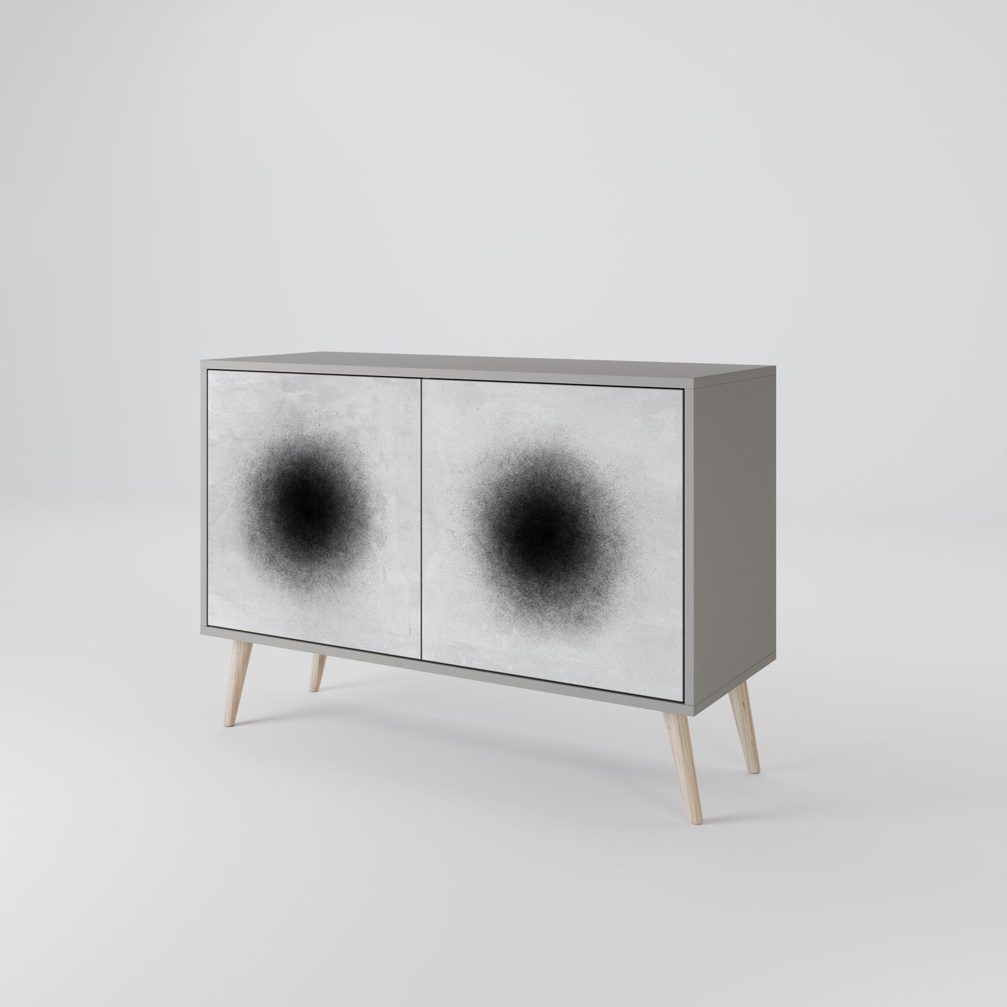 BLACK HOLE 2-Door Sideboard in Grey Finish