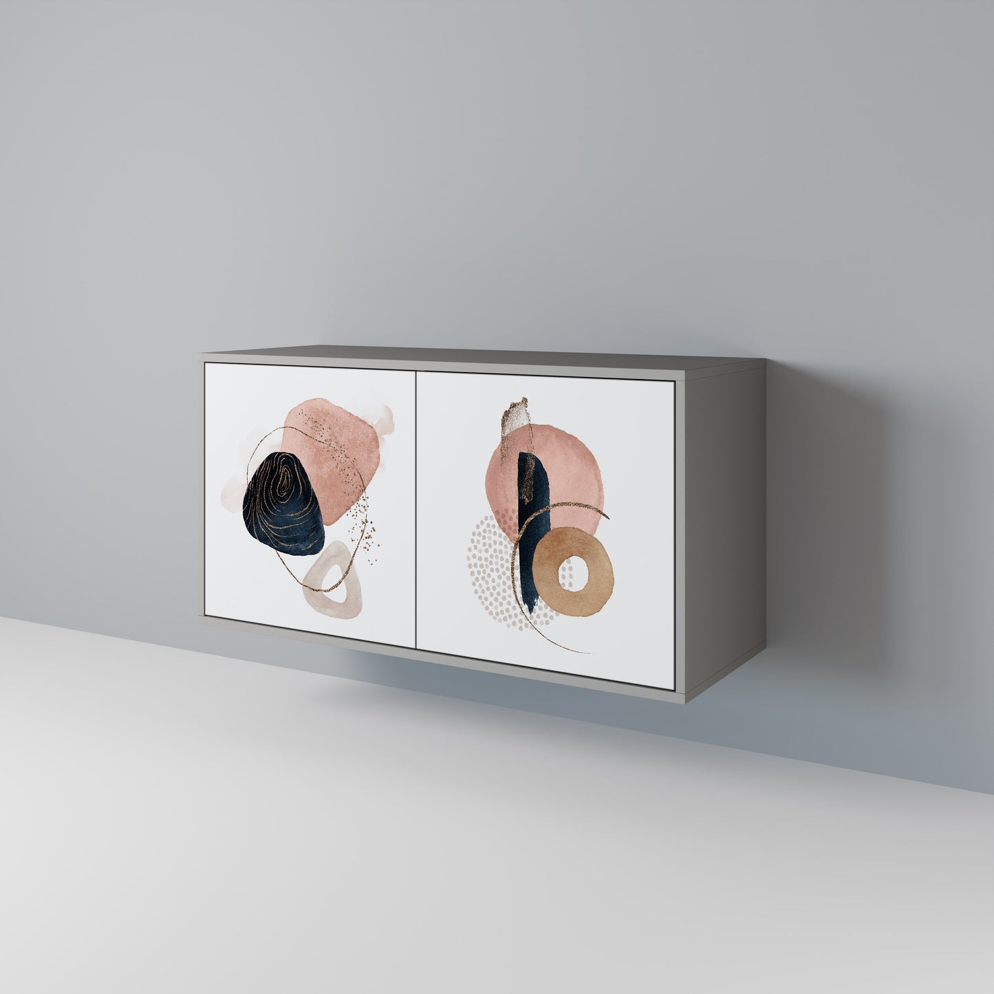 COLORFUL SHAPES 2-Door Sideboard in Grey Finish
