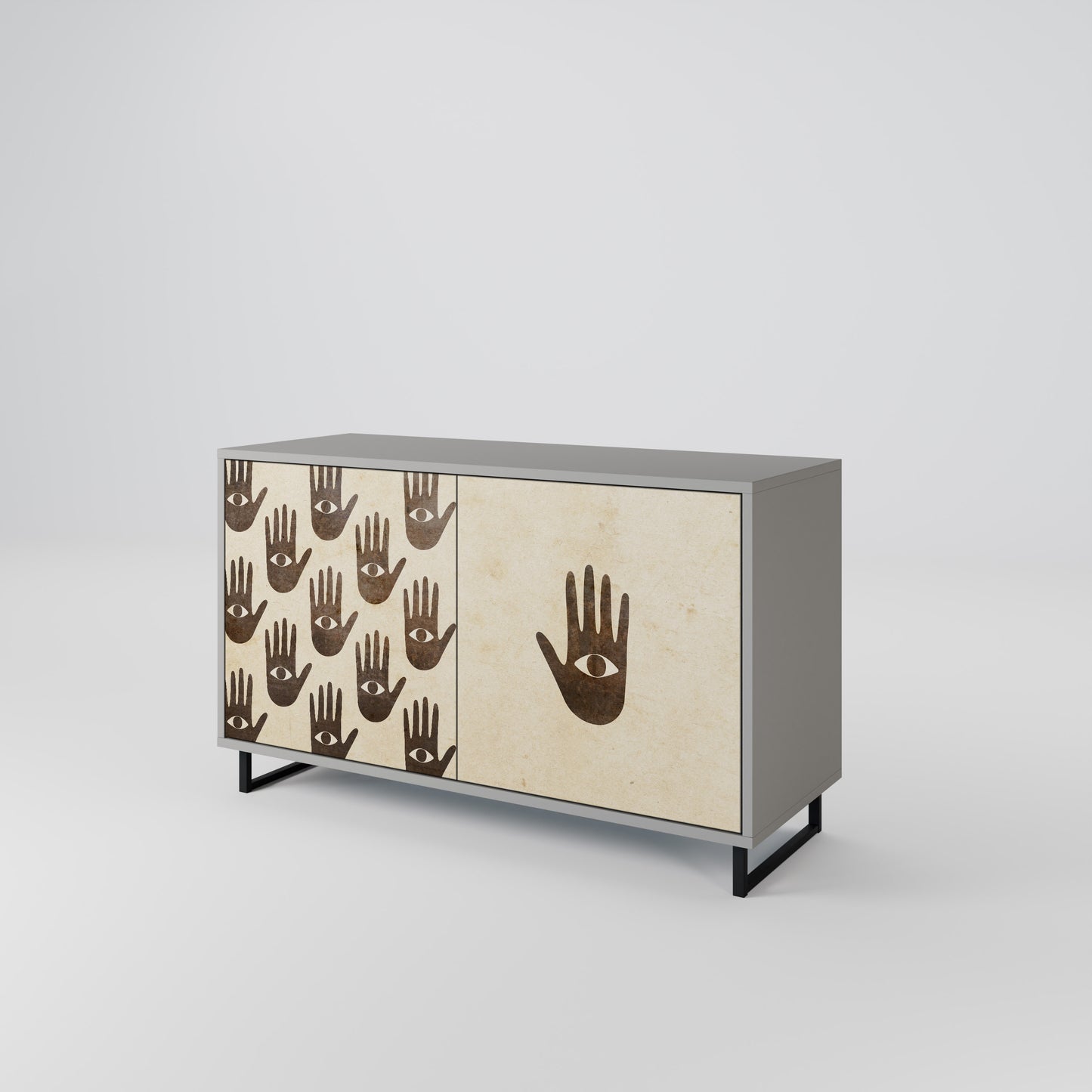SEE MORE 2-Door Sideboard in Grey Finish