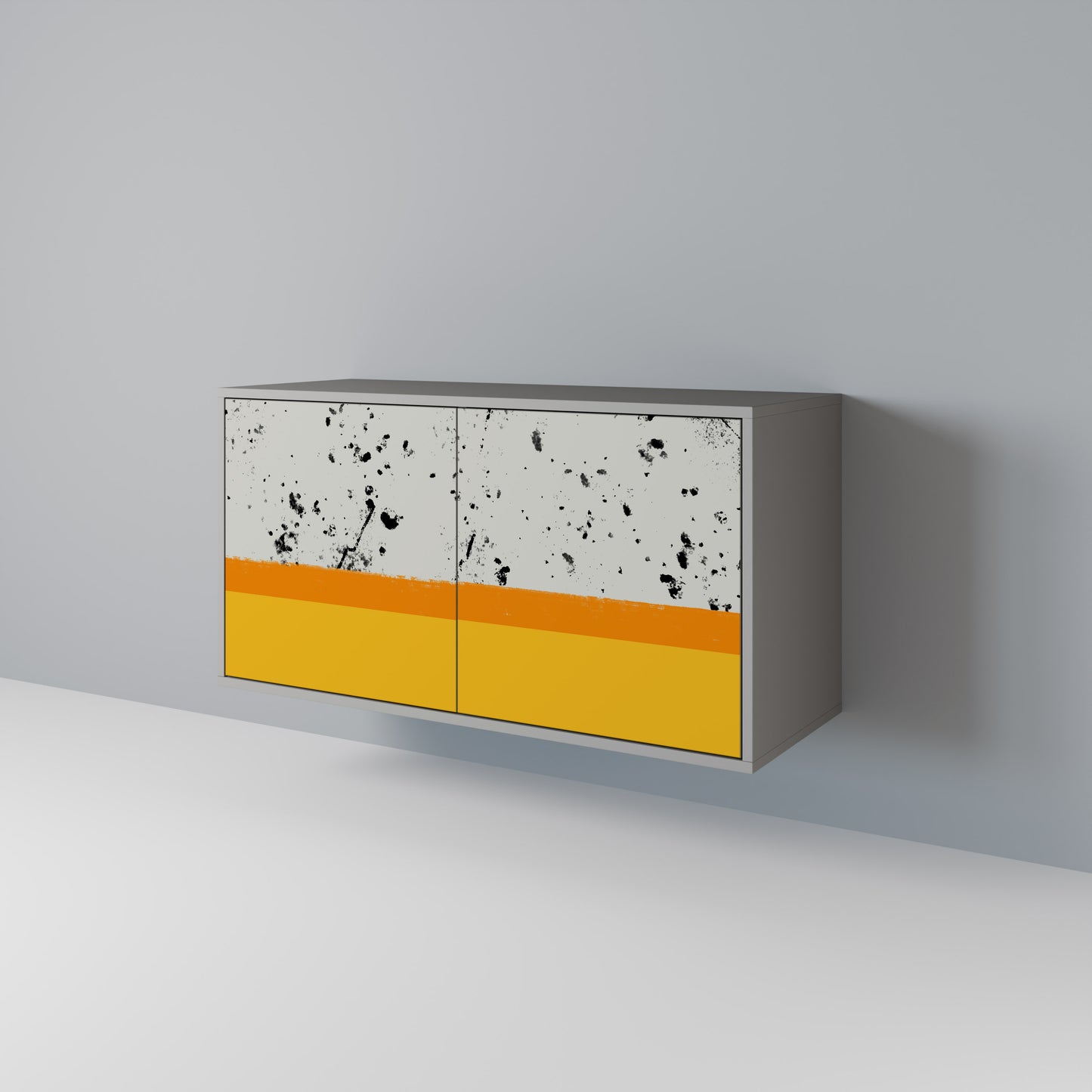 DYED BY ORANGE 2-Door Sideboard in Grey Finish