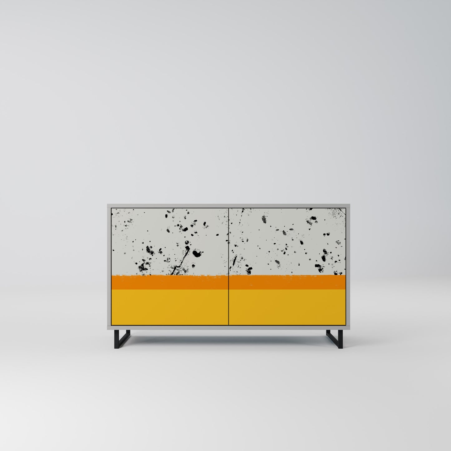 DYED BY ORANGE 2-Door Sideboard in Grey Finish