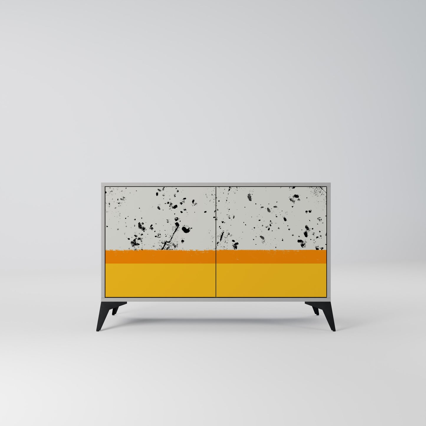 DYED BY ORANGE 2-Door Sideboard in Grey Finish