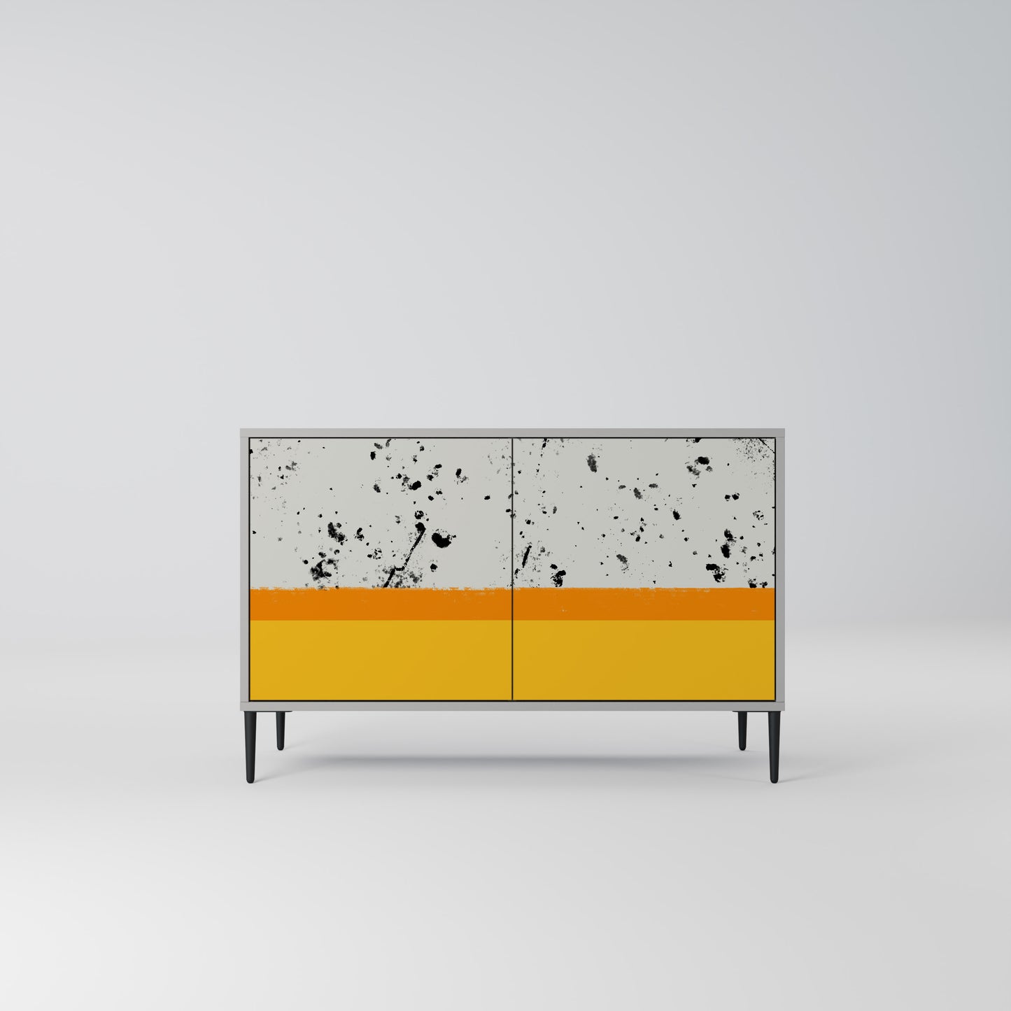 DYED BY ORANGE 2-Door Sideboard in Grey Finish