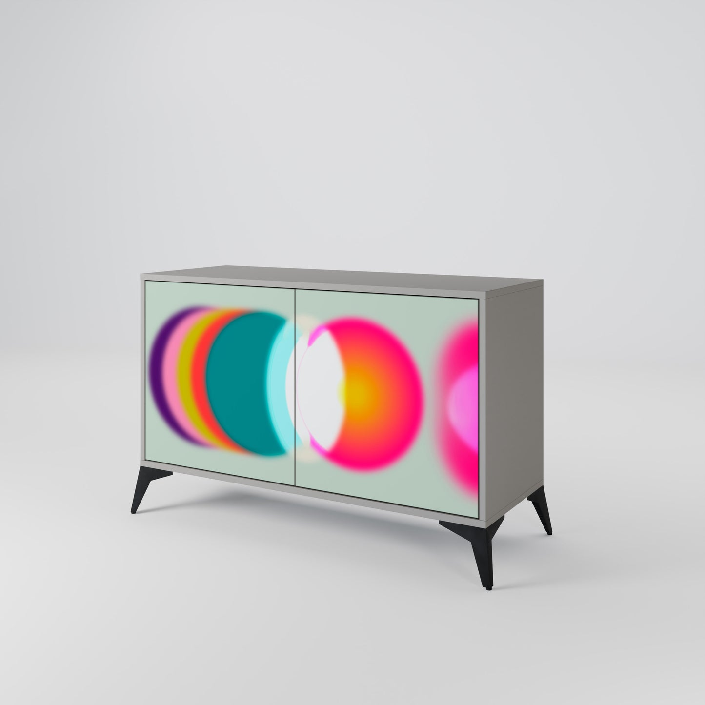 SYMPHONY OF COLORS 2-Door Sideboard in Grey Finish