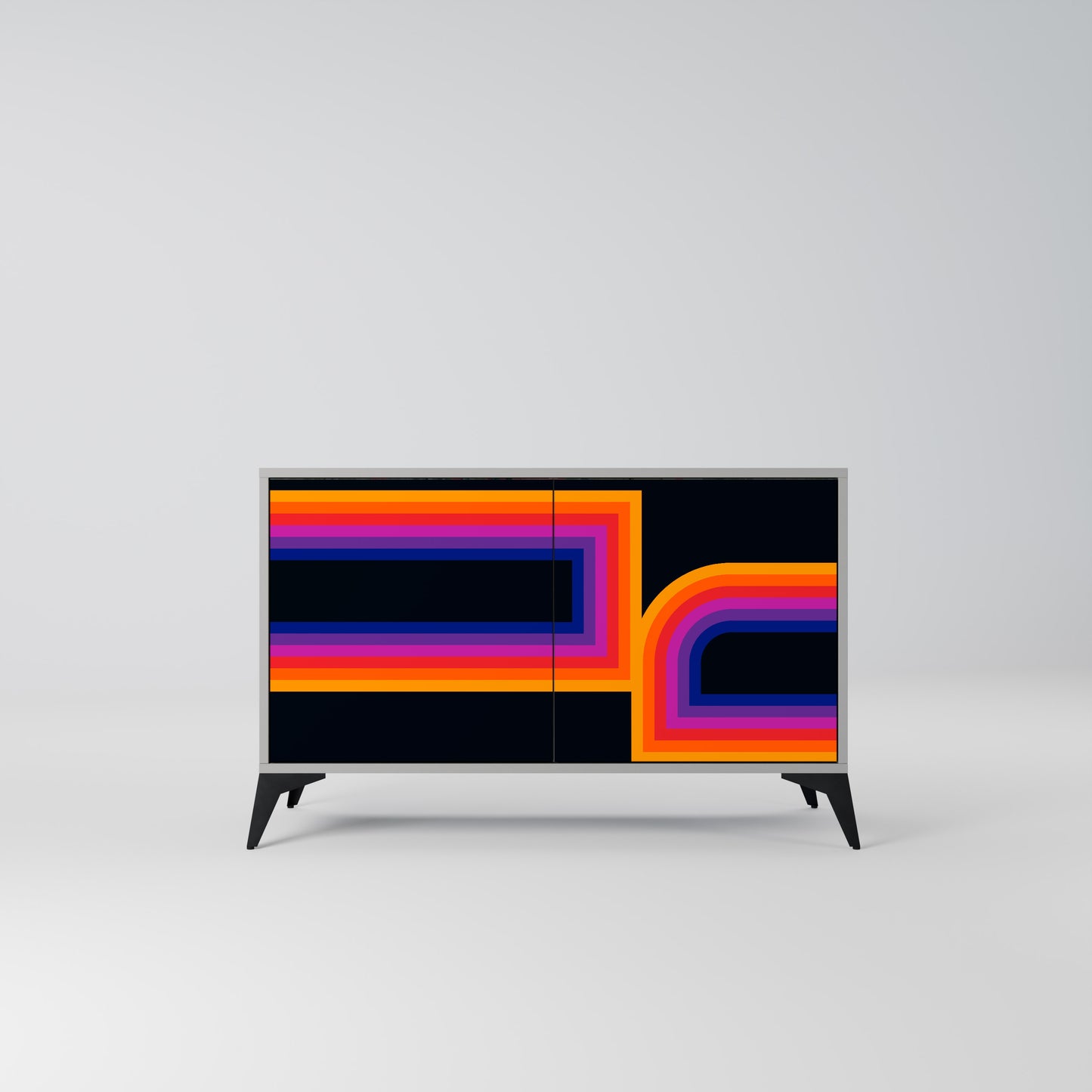 BLINDED BY THE LIGHTS 2-Door Sideboard in Grey Finish
