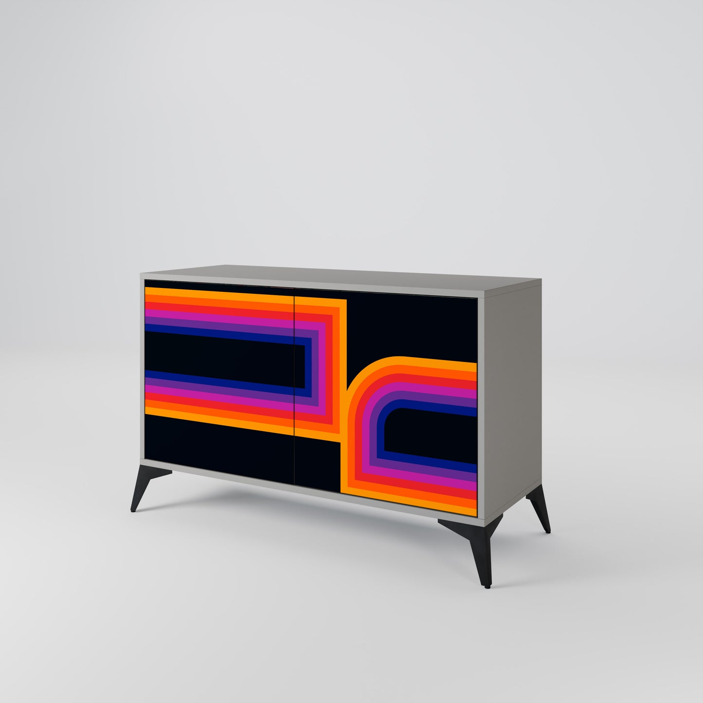 BLINDED BY THE LIGHTS 2-Door Sideboard in Grey Finish