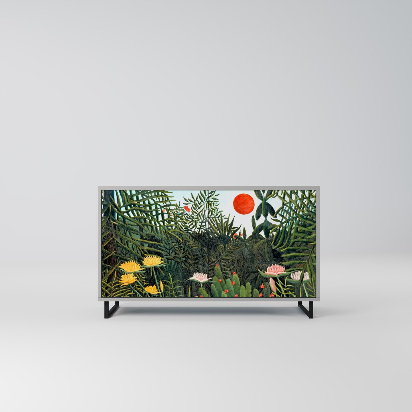 VIRGIN FOREST WITH SUNSET 2-Door Sideboard in Grey Finish
