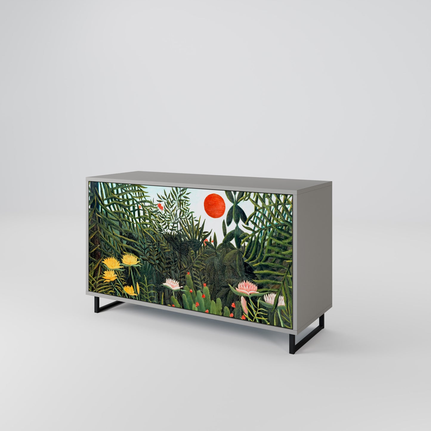 VIRGIN FOREST WITH SUNSET 2-Door Sideboard in Grey Finish