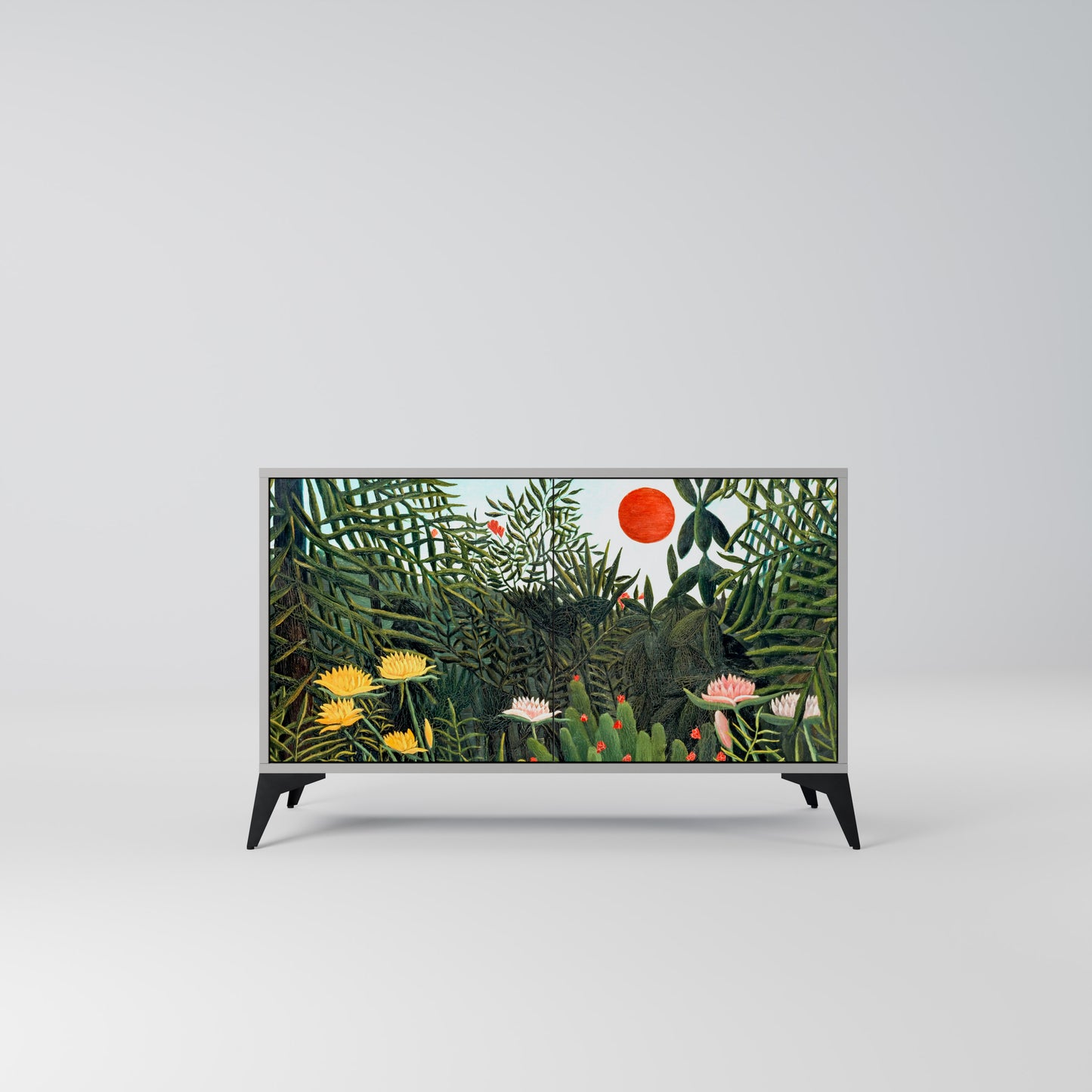 VIRGIN FOREST WITH SUNSET 2-Door Sideboard in Grey Finish