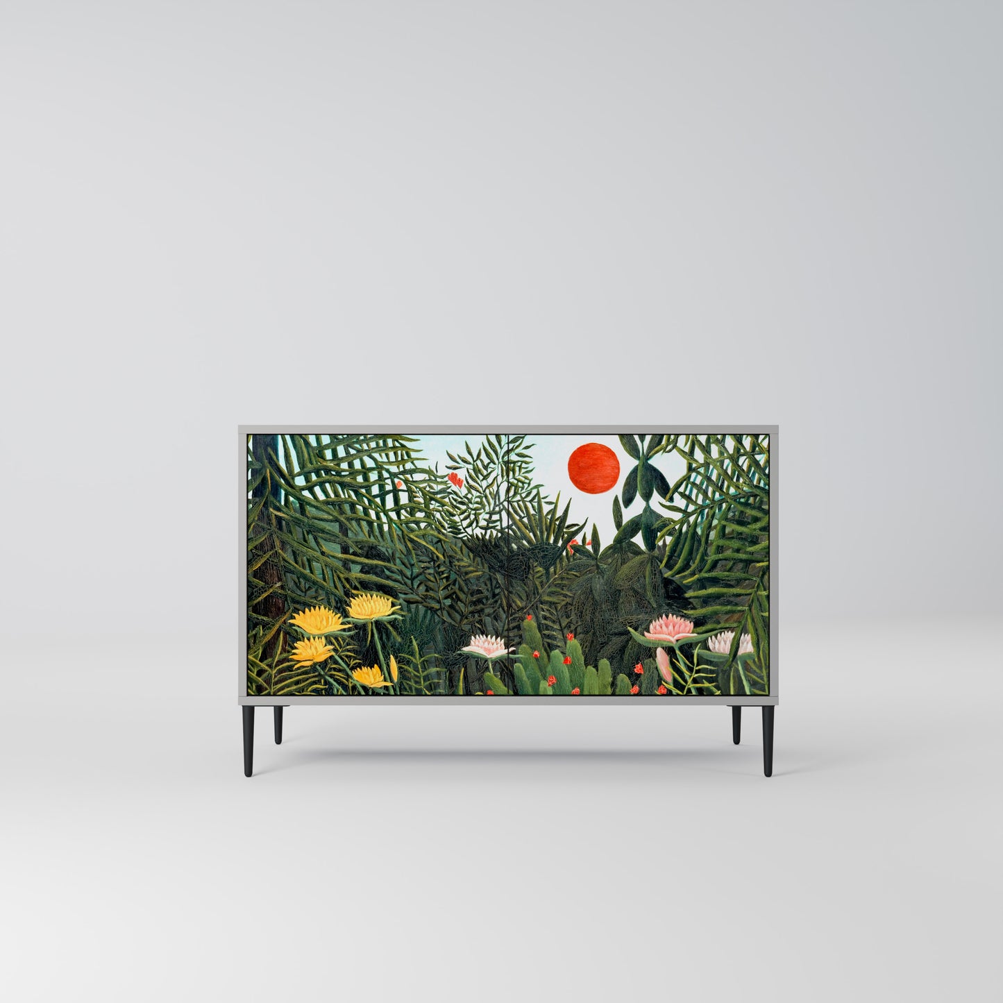 VIRGIN FOREST WITH SUNSET 2-Door Sideboard in Grey Finish