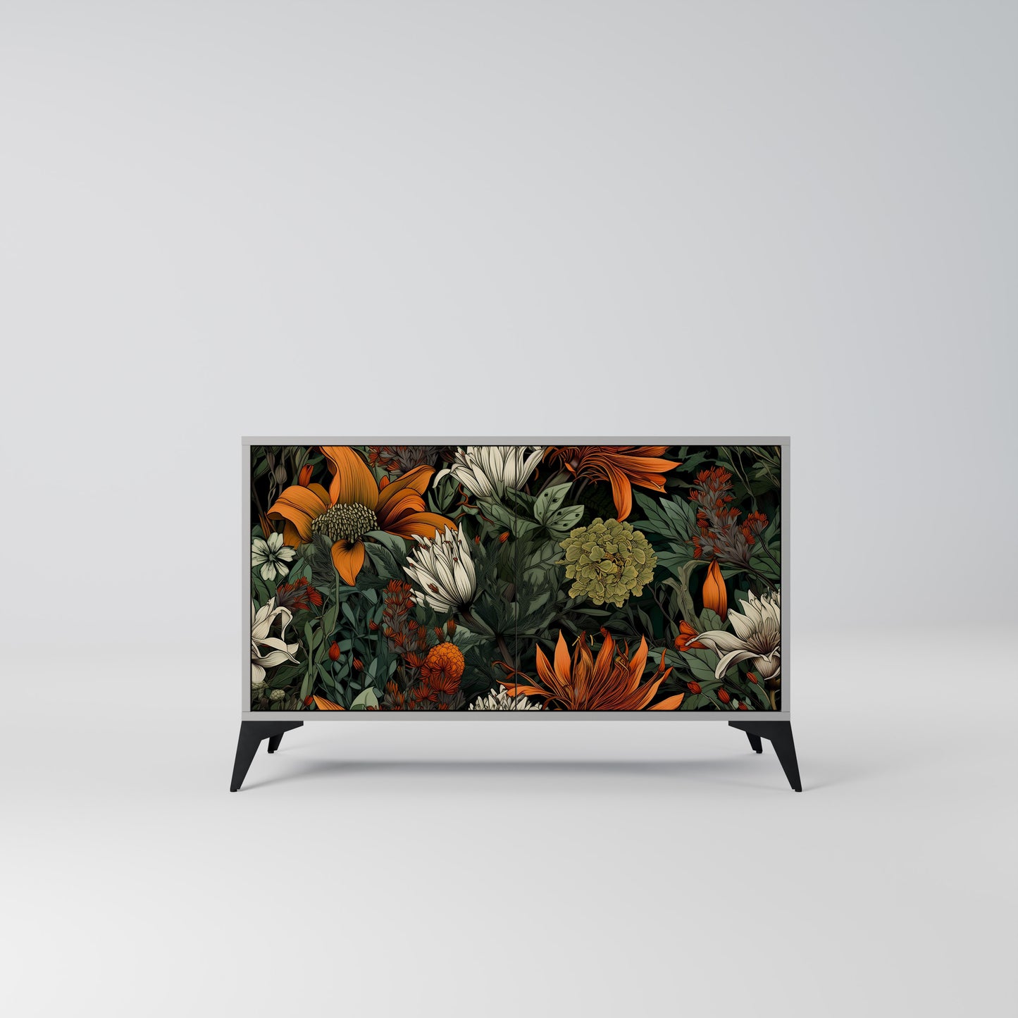 MIDNIGHT SPROUT 2-Door Sideboard in Grey Finish