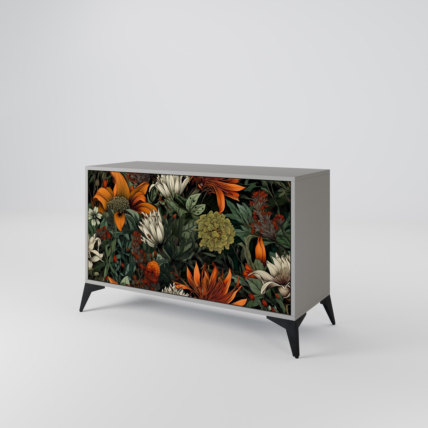 MIDNIGHT SPROUT 2-Door Sideboard in Grey Finish