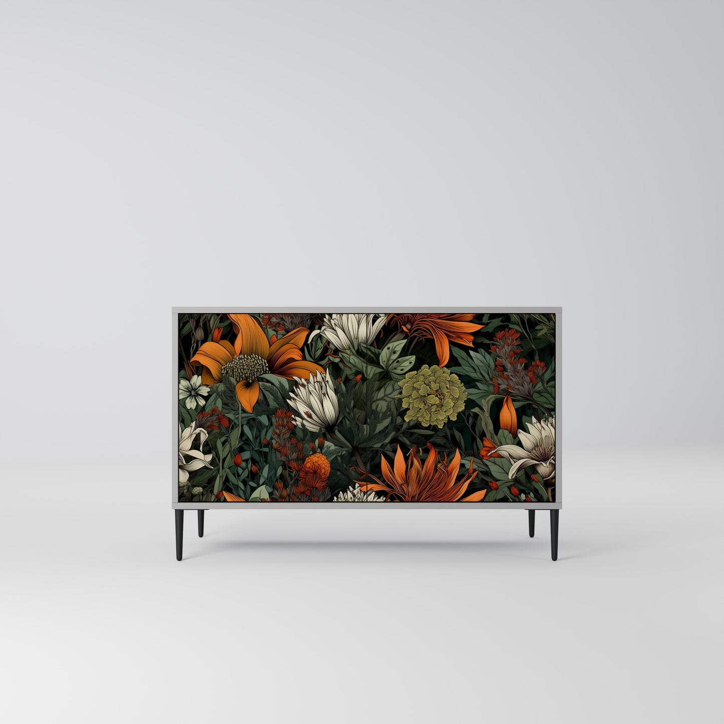 MIDNIGHT SPROUT 2-Door Sideboard in Grey Finish