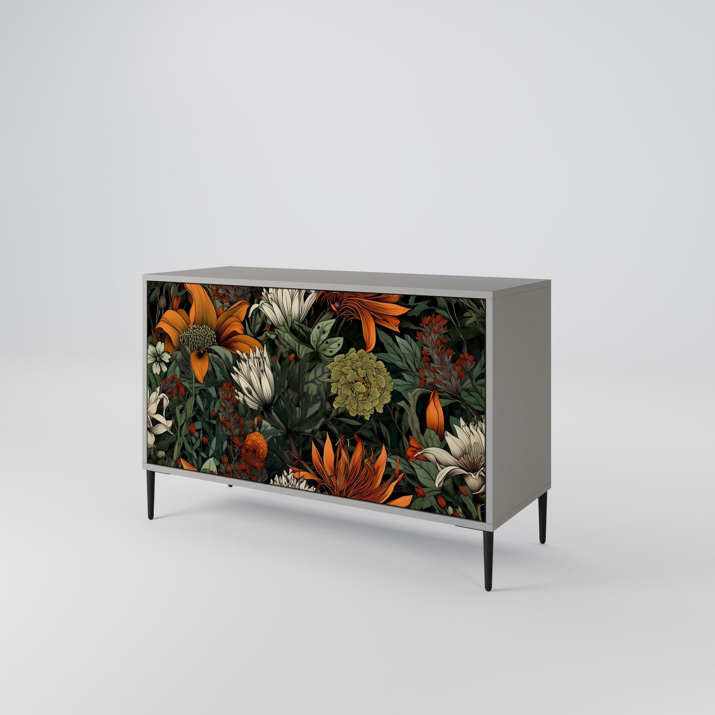 MIDNIGHT SPROUT 2-Door Sideboard in Grey Finish