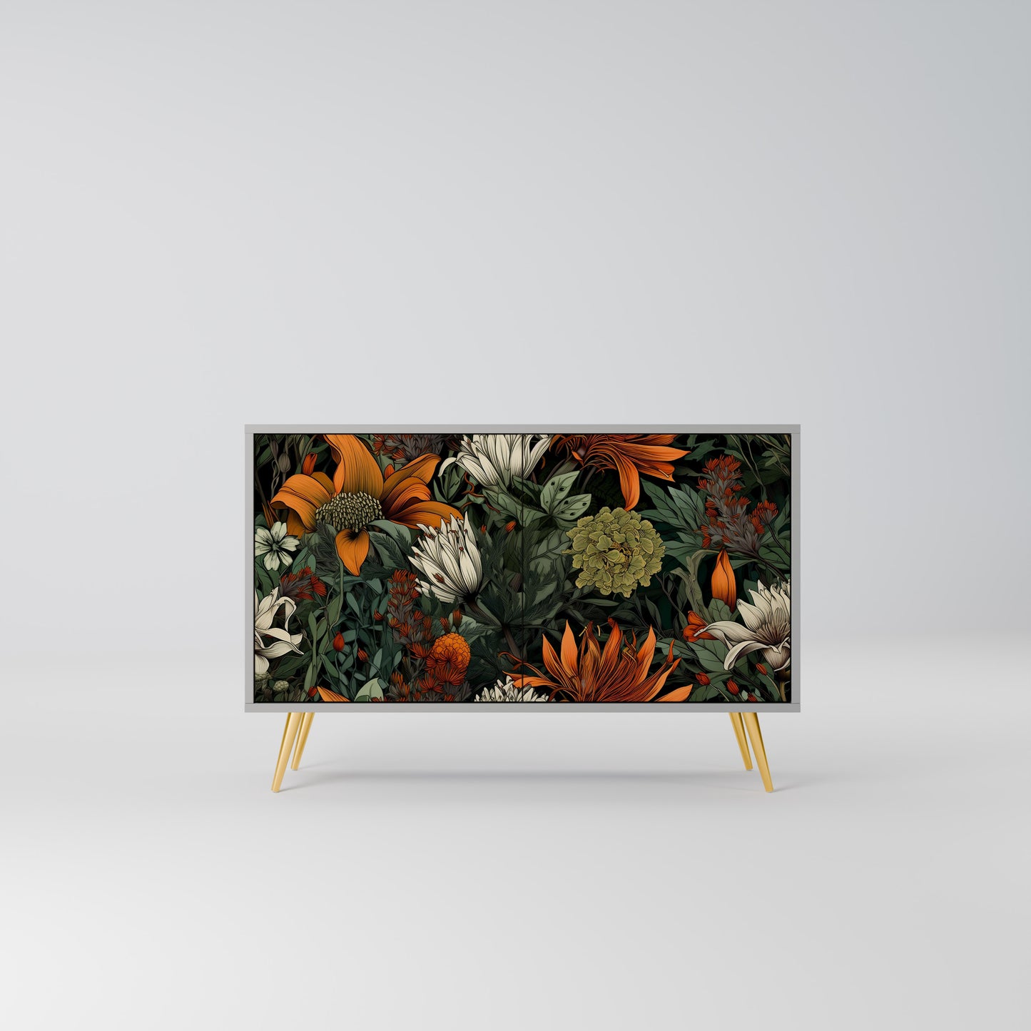 MIDNIGHT SPROUT 2-Door Sideboard in Grey Finish