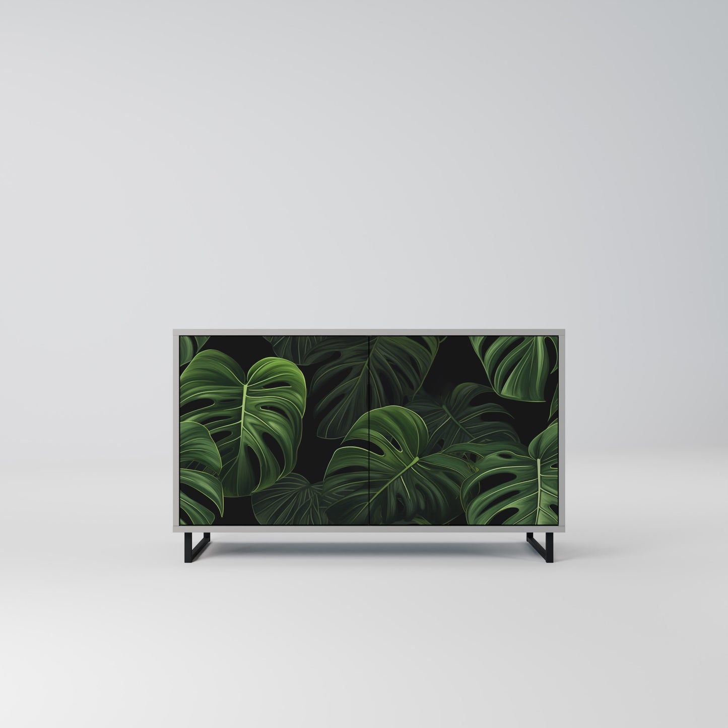 INFINITE MONSTERA 2-Door Sideboard in Grey Finish
