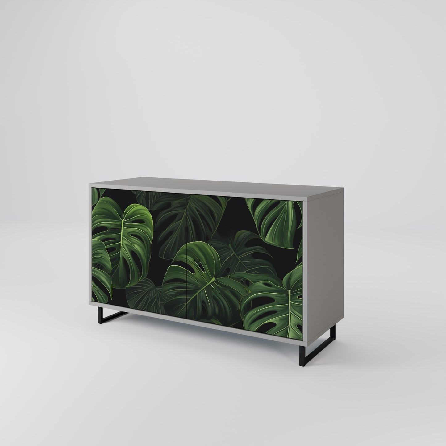 INFINITE MONSTERA 2-Door Sideboard in Grey Finish