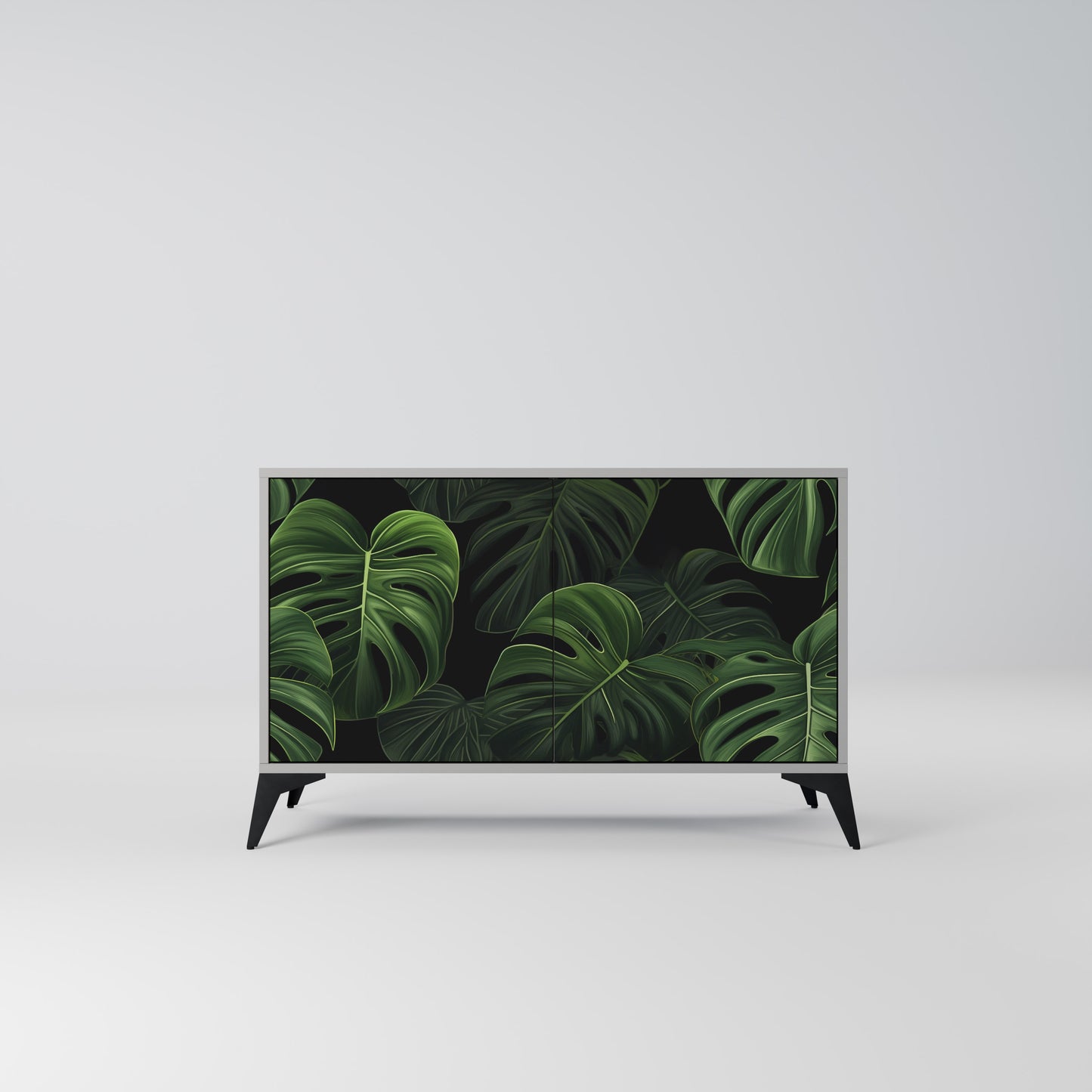 INFINITE MONSTERA 2-Door Sideboard in Grey Finish