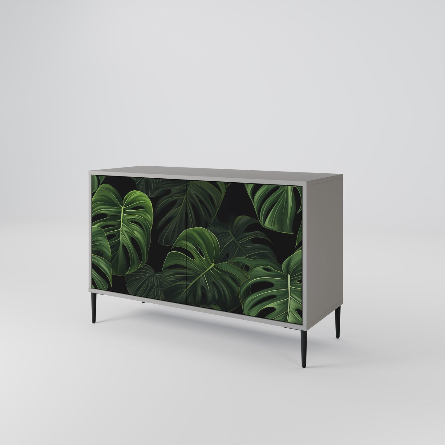 INFINITE MONSTERA 2-Door Sideboard in Grey Finish