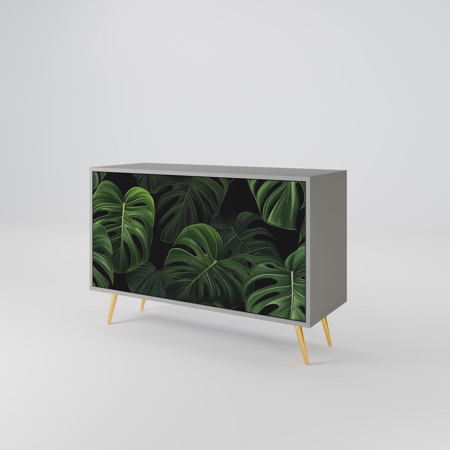 INFINITE MONSTERA 2-Door Sideboard in Grey Finish