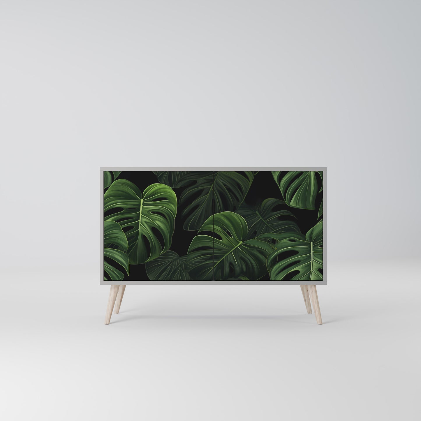 INFINITE MONSTERA 2-Door Sideboard in Grey Finish