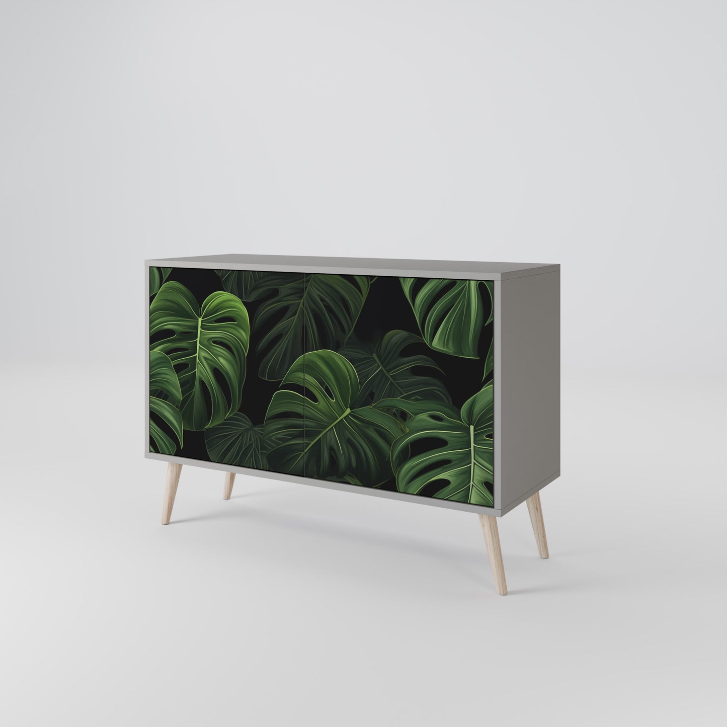 INFINITE MONSTERA 2-Door Sideboard in Grey Finish