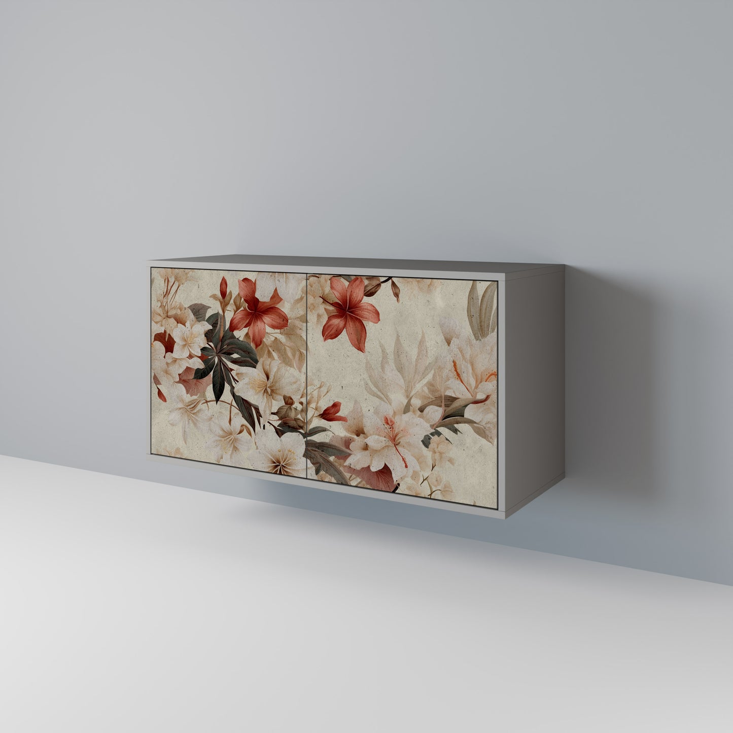 PETAL HARMONY 2-Door Sideboard in Grey Finish