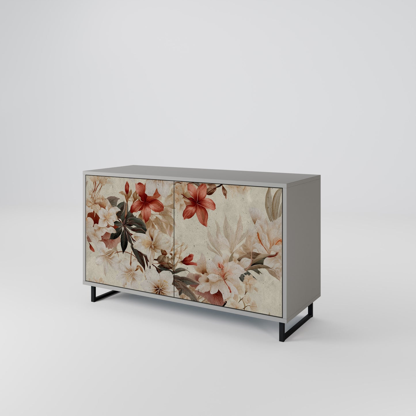 PETAL HARMONY 2-Door Sideboard in Grey Finish