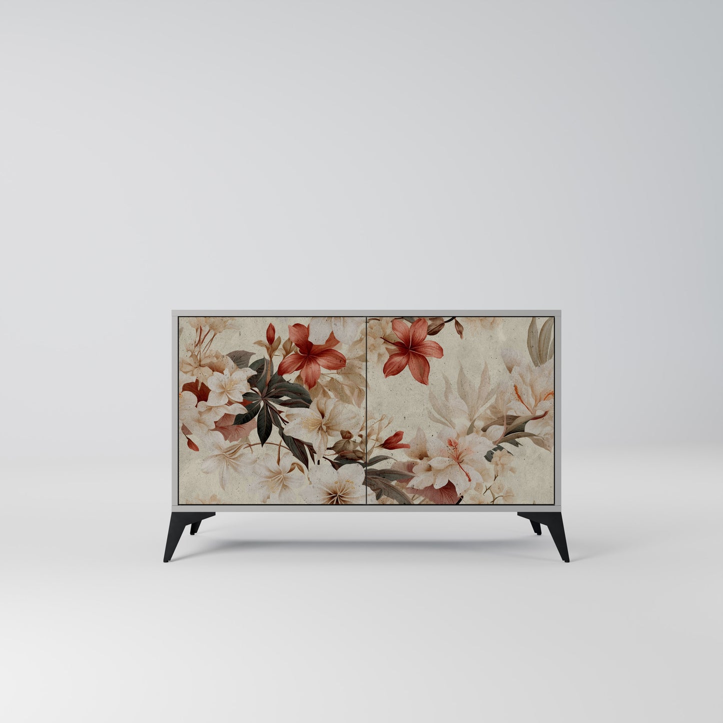 PETAL HARMONY 2-Door Sideboard in Grey Finish