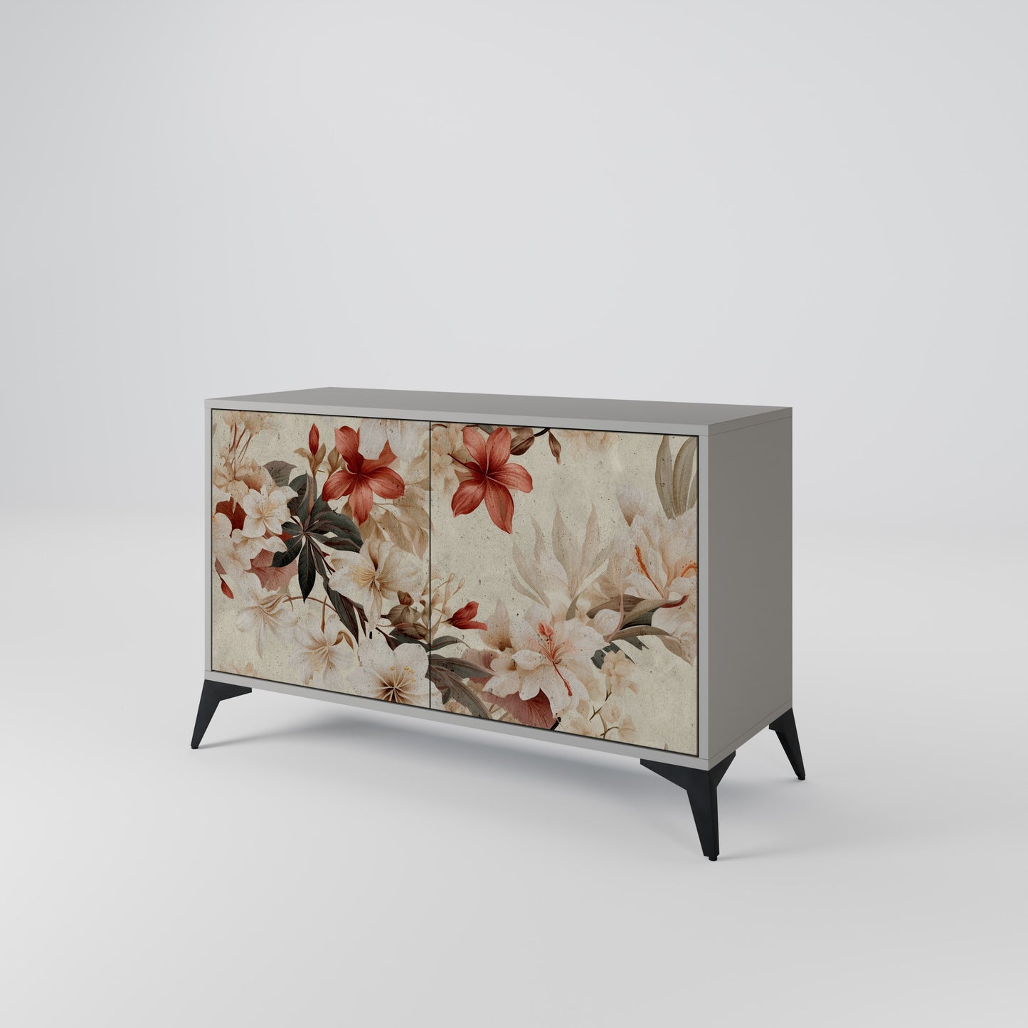 PETAL HARMONY 2-Door Sideboard in Grey Finish