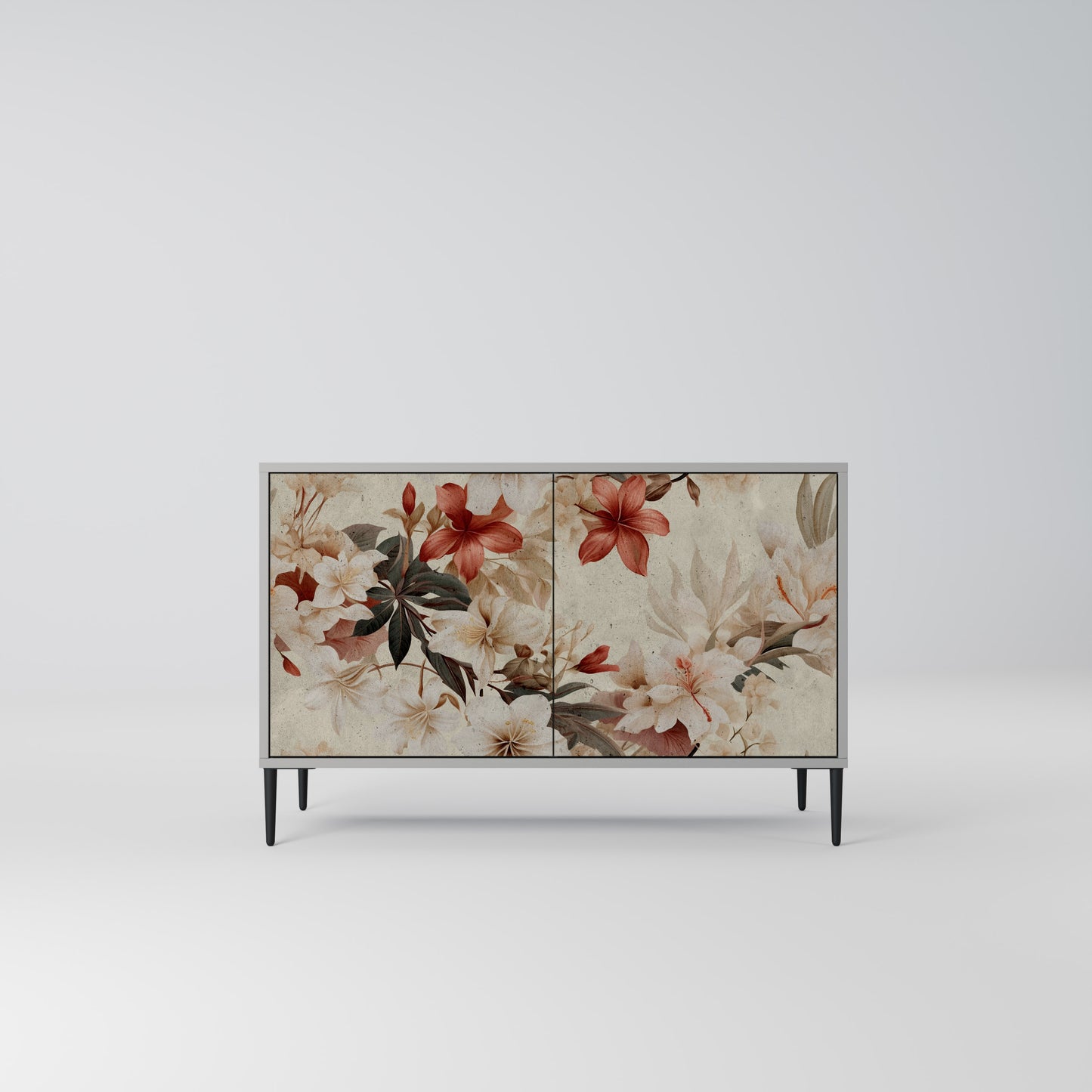 PETAL HARMONY 2-Door Sideboard in Grey Finish