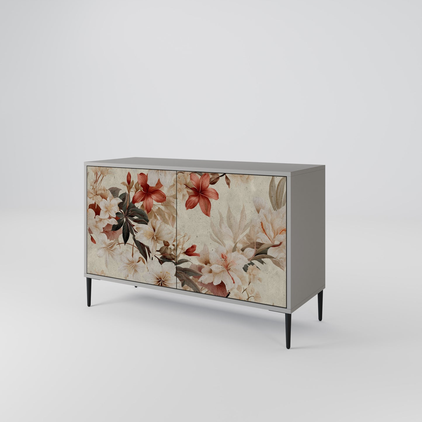 PETAL HARMONY 2-Door Sideboard in Grey Finish