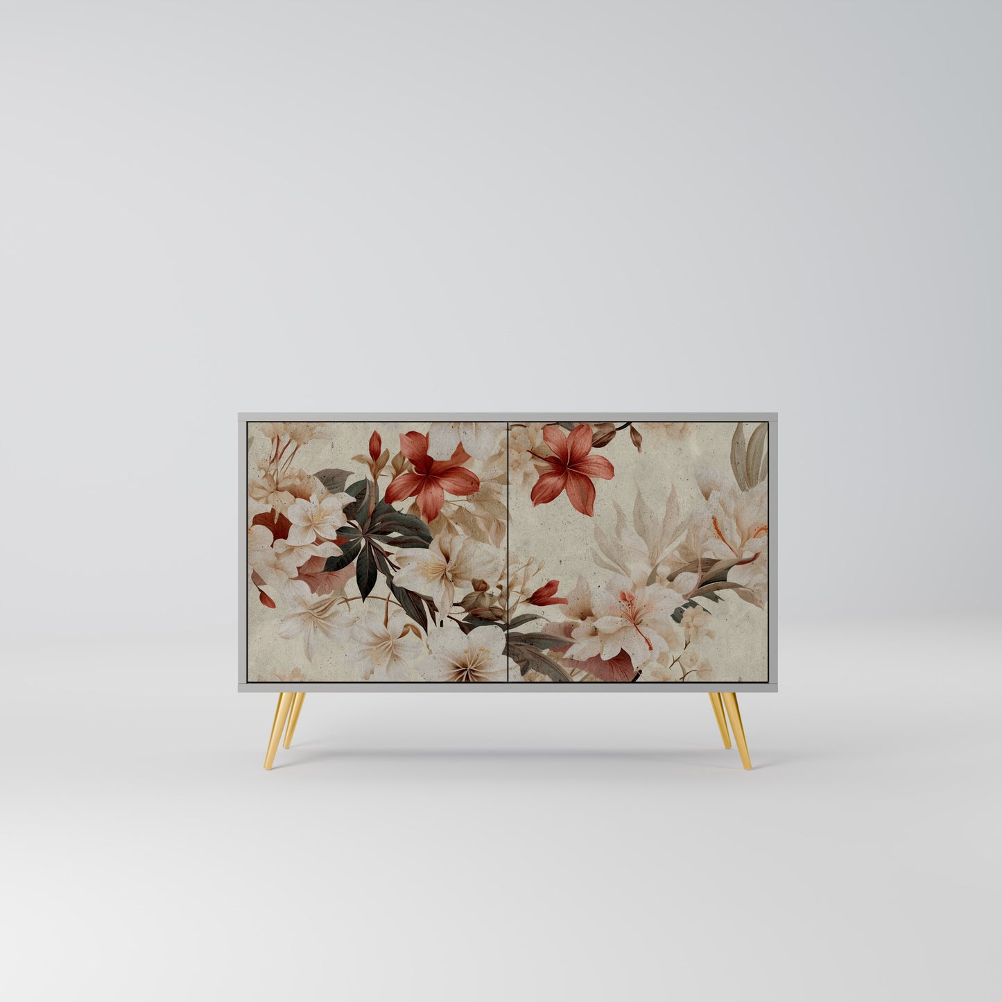 PETAL HARMONY 2-Door Sideboard in Grey Finish
